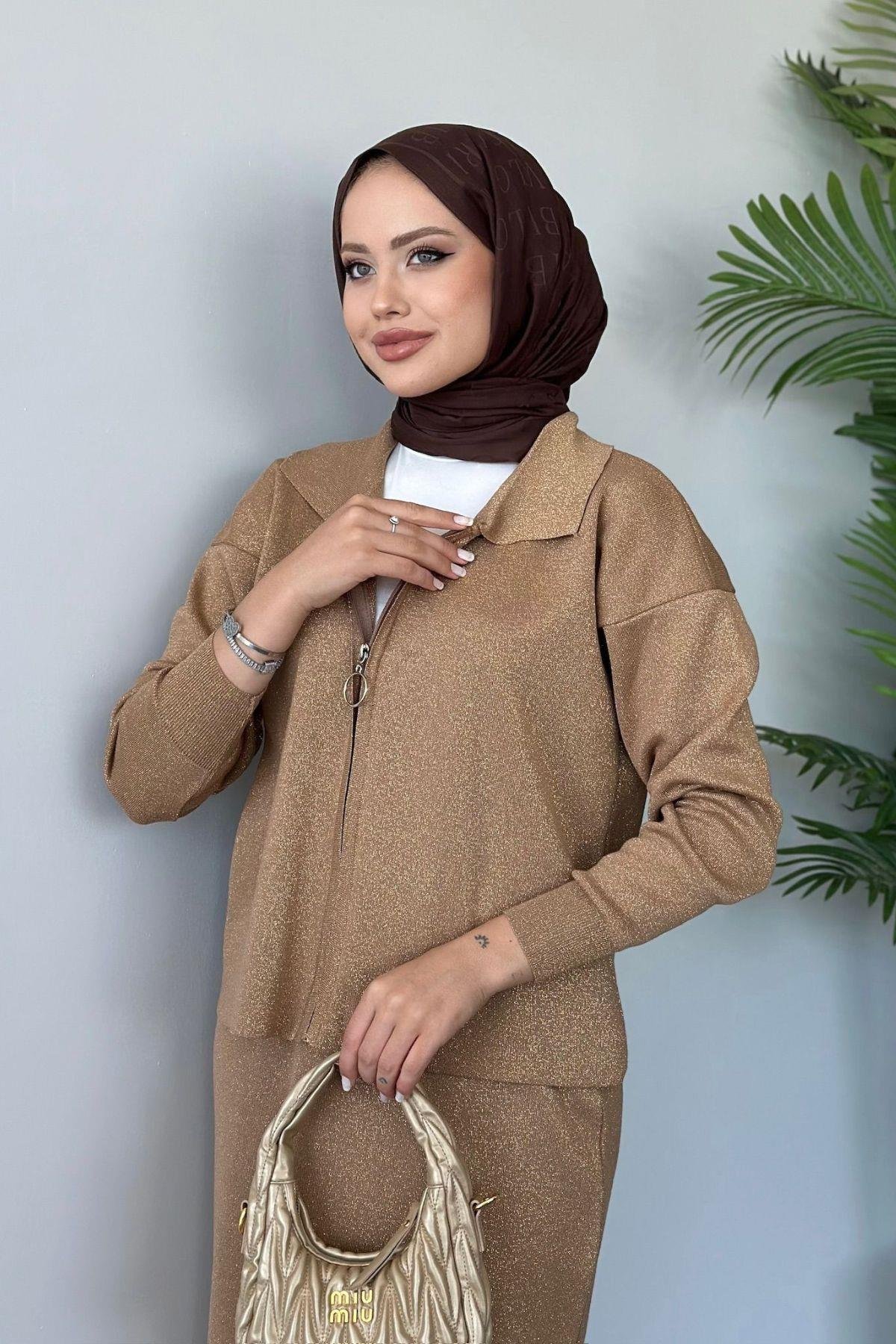 Sindirella Etekli Triko Takım Camel, Fiyatları 