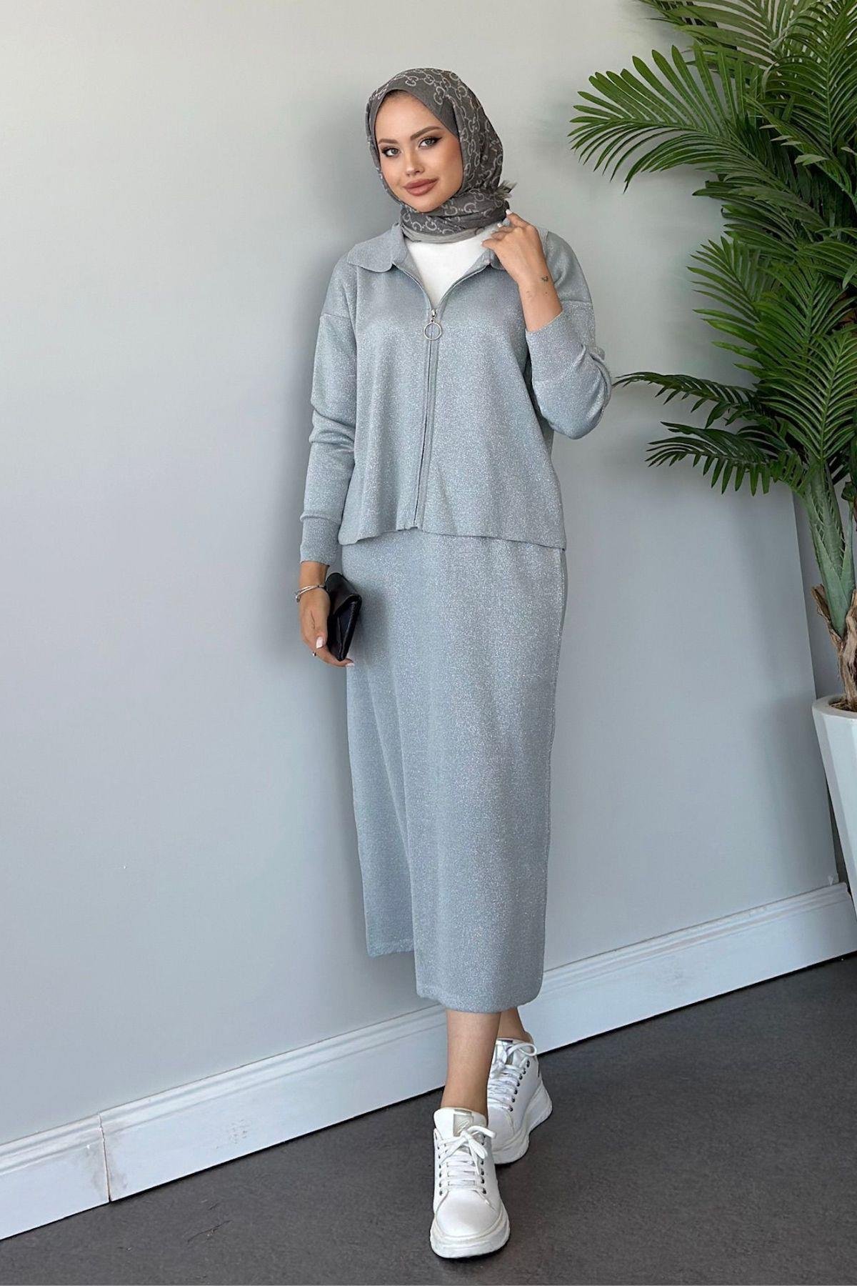 Sindirella Etekli Triko Takım Gri, Fiyatları 