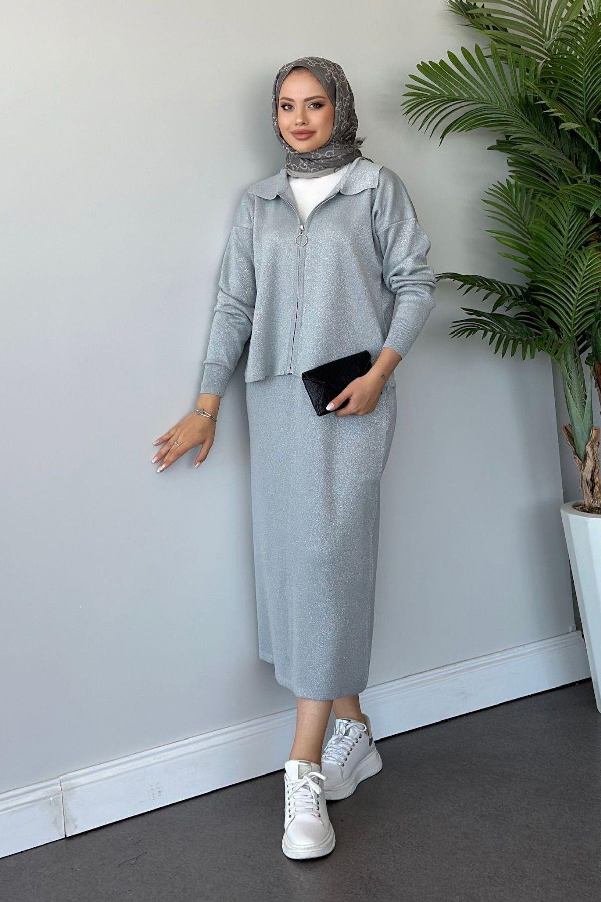 Sindirella Etekli Triko Takım Gri, Fiyatları 