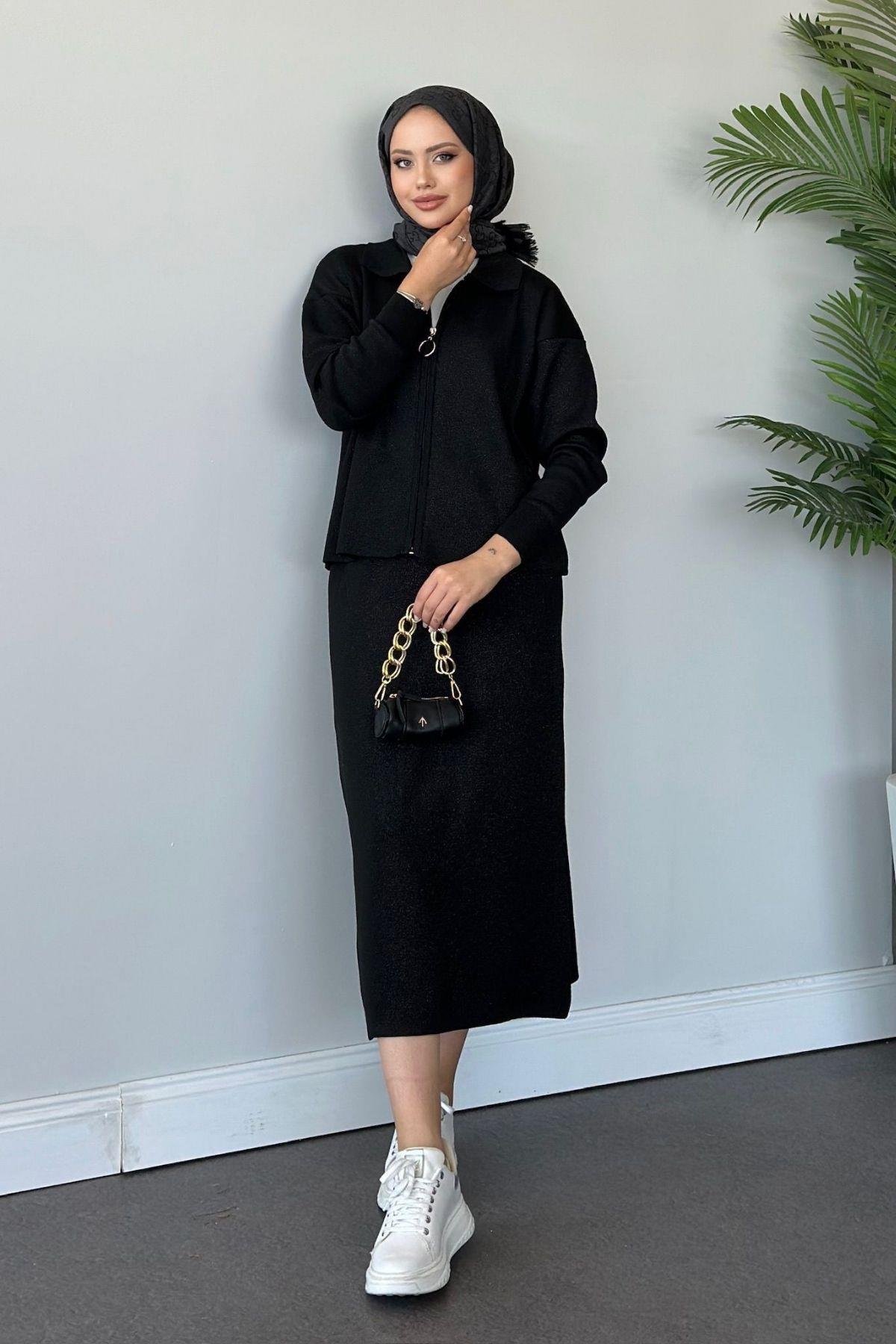 Sindirella Etekli Triko Takım Siyah, Fiyatları 