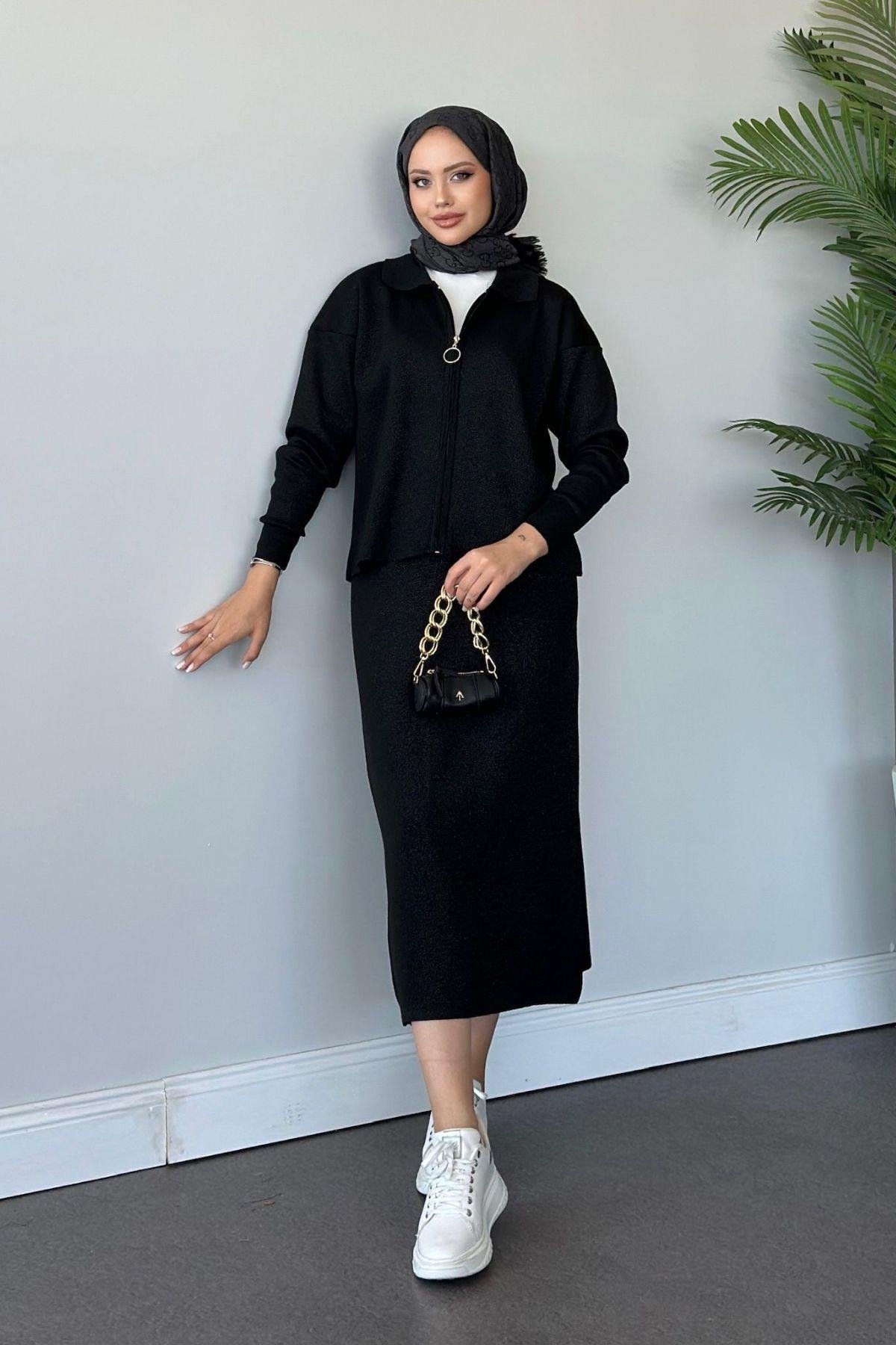 Sindirella Etekli Triko Takım Siyah, Fiyatları 