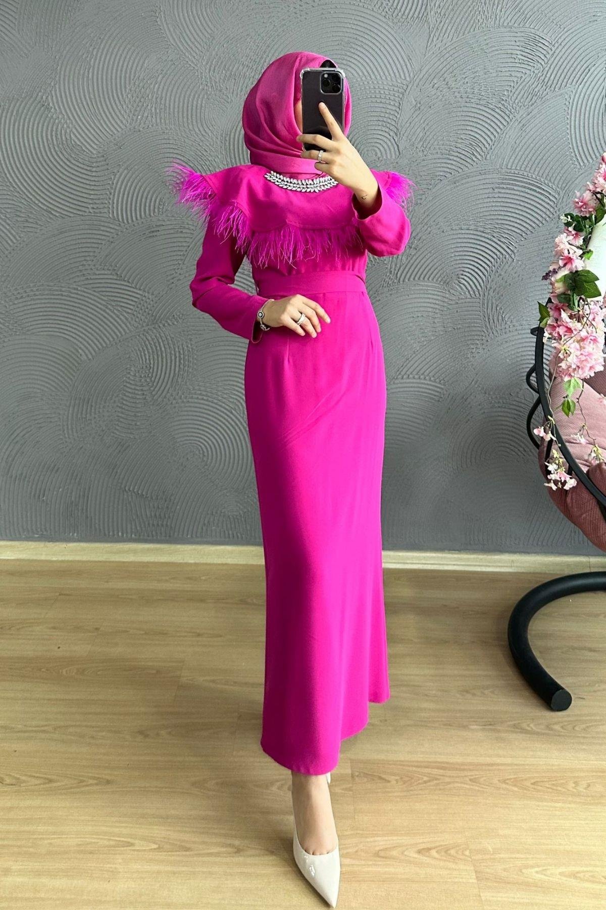 Sira Abiye Fuşya, Fiyatları Sira Abiye Fuşya – Haza Moda | Tesettür Giyim