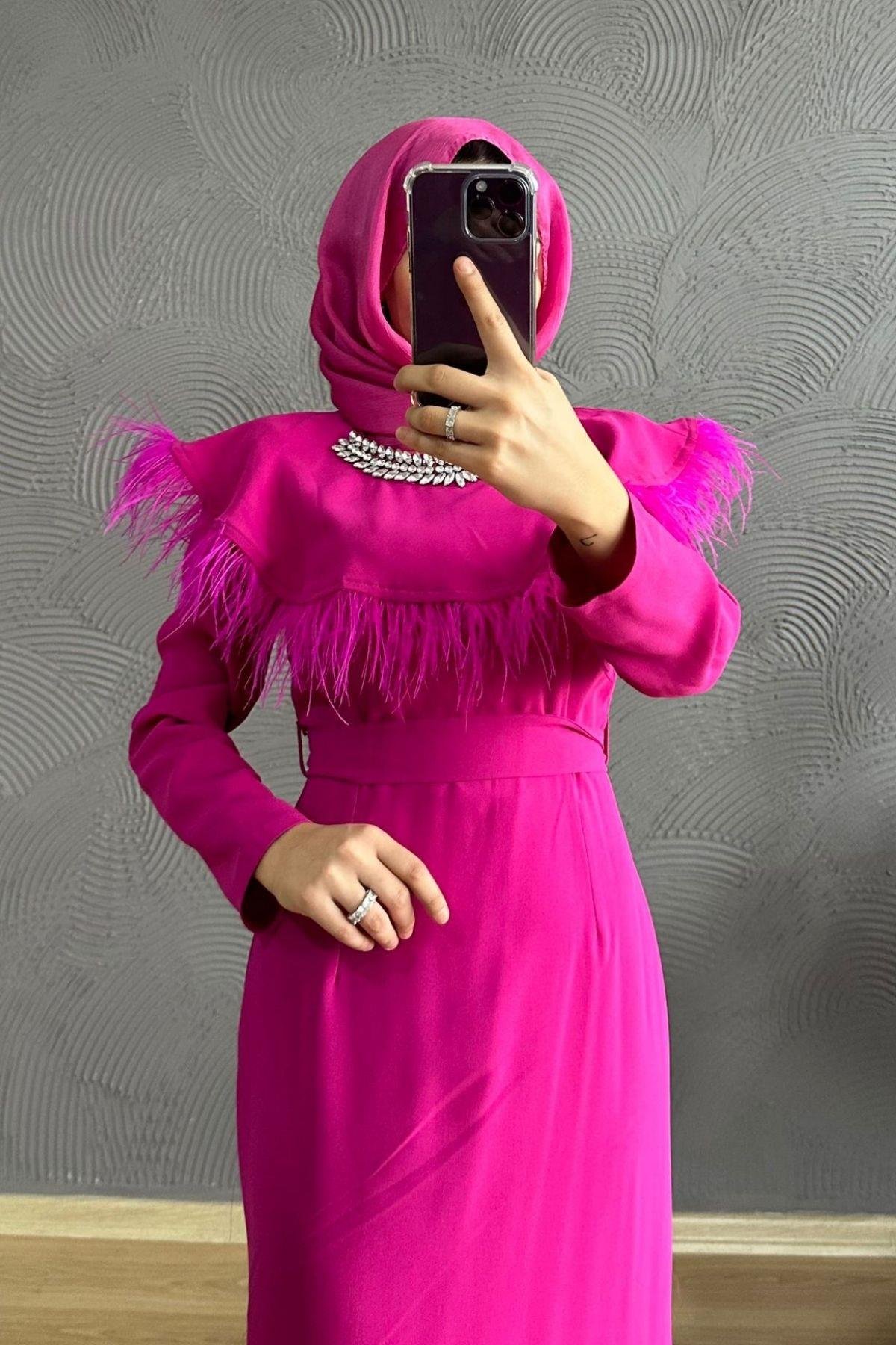 Sira Abiye Fuşya, Fiyatları Sira Abiye Fuşya – Haza Moda | Tesettür Giyim