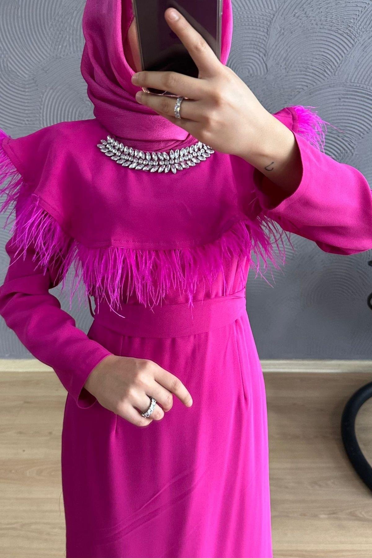 Sira Abiye Fuşya, Fiyatları Sira Abiye Fuşya – Haza Moda | Tesettür Giyim