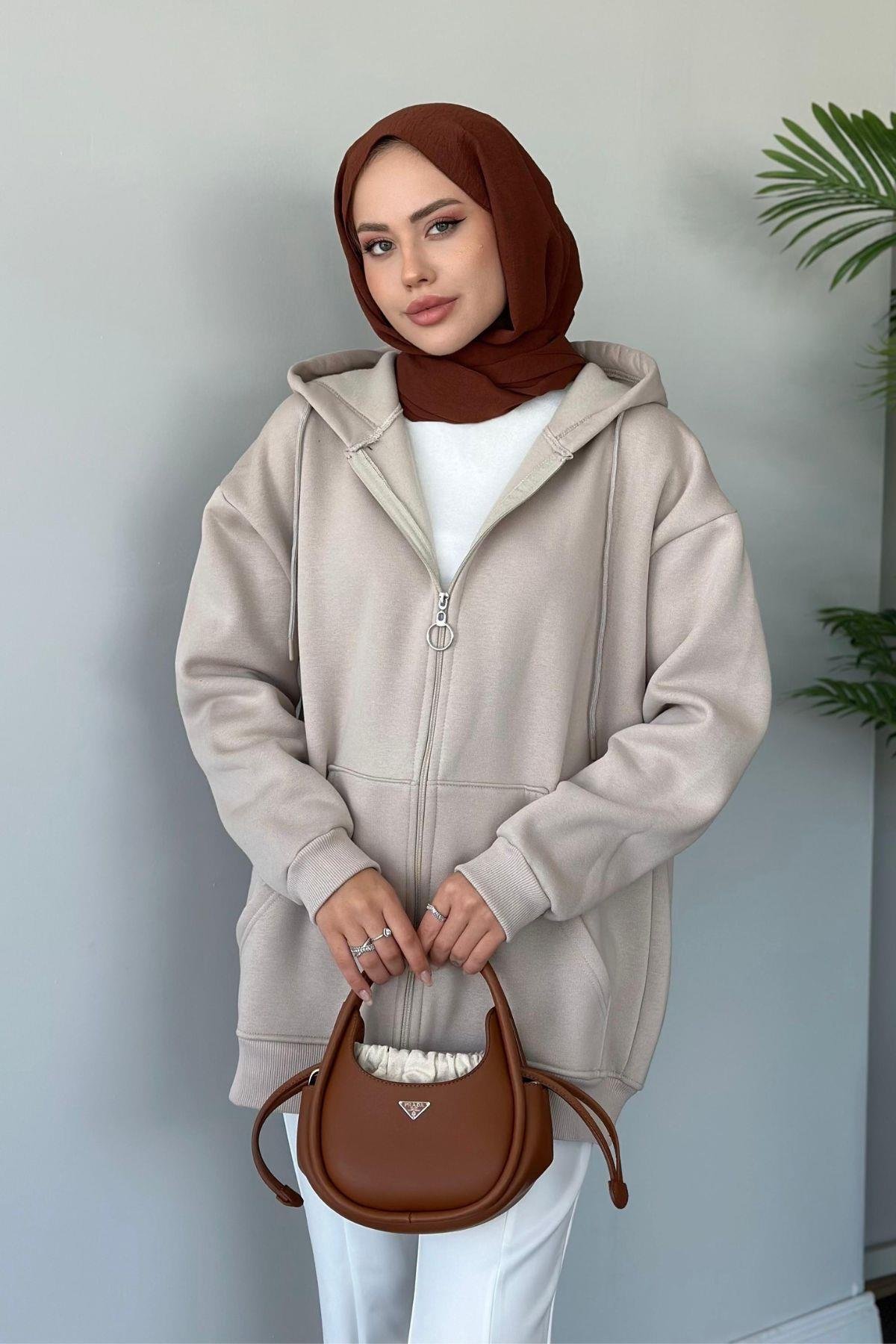 Sky Oversize Sweat Bej, Fiyatları 