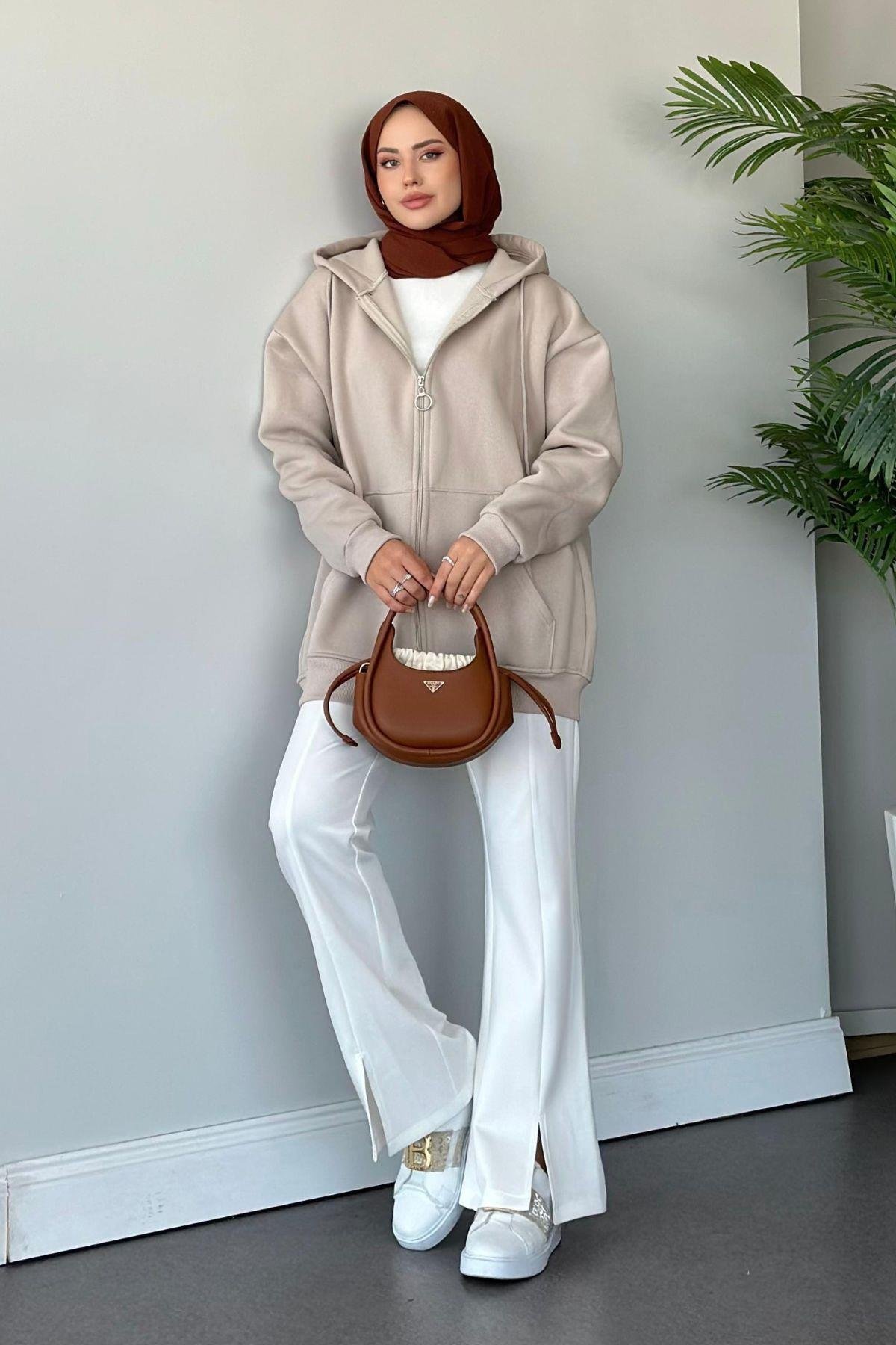 Sky Oversize Sweat Bej, Fiyatları 