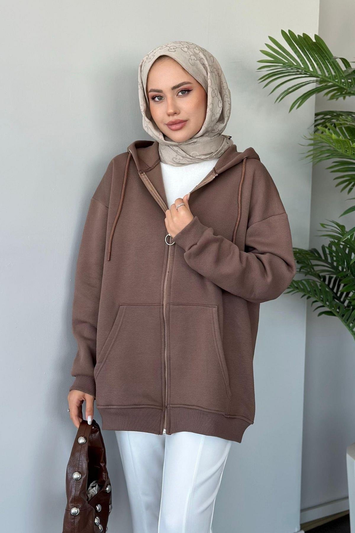 Sky Oversize Sweat Kahve, Fiyatları 