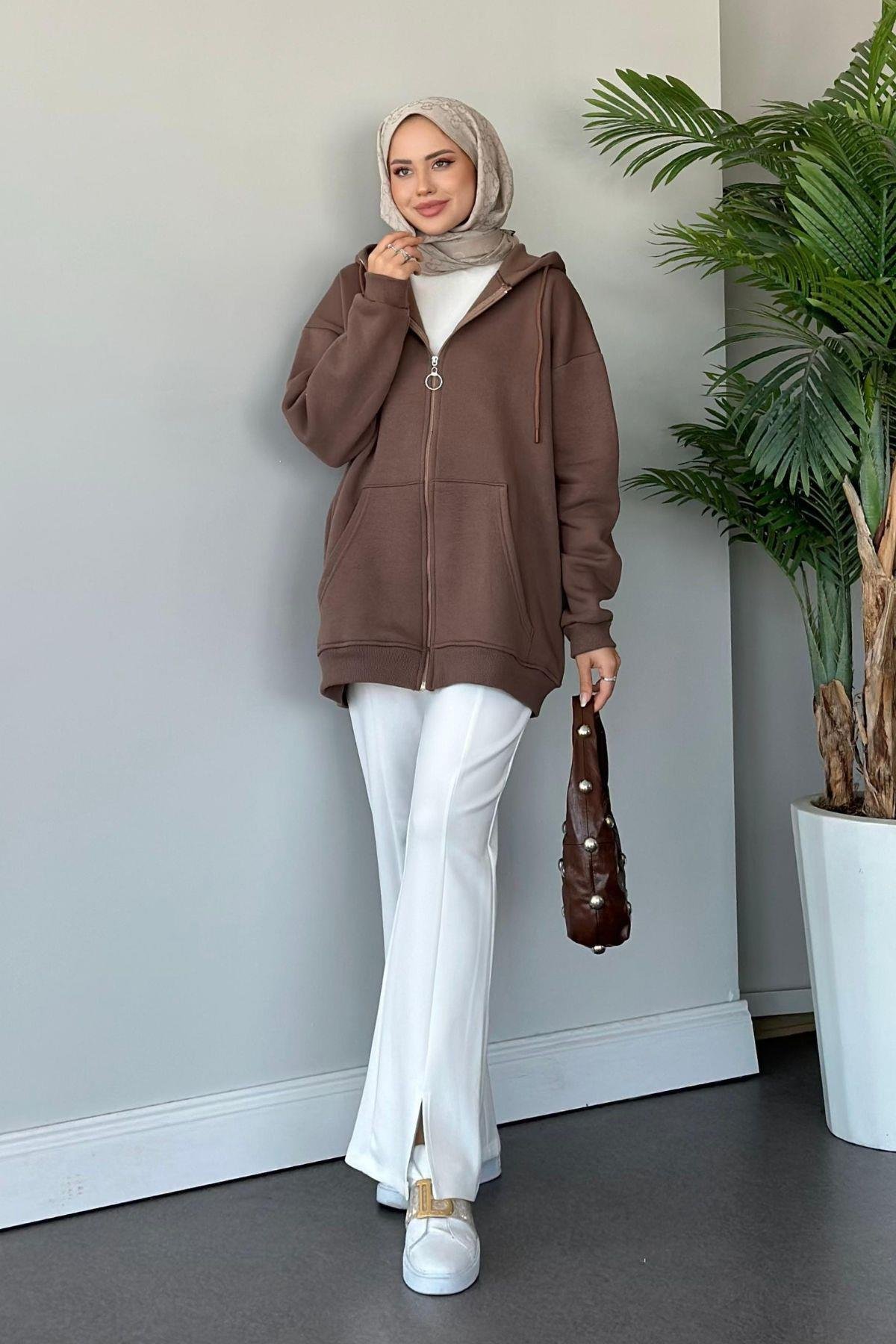 Sky Oversize Sweat Kahve, Fiyatları 