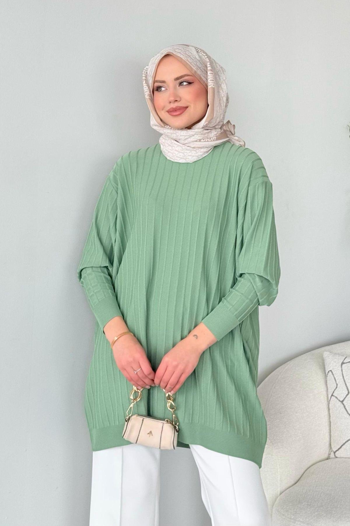 Soğuk İplik Tunik Suyeşili, Fiyatları Soğuk İplik Tunik Suyeşili - Haza Moda 