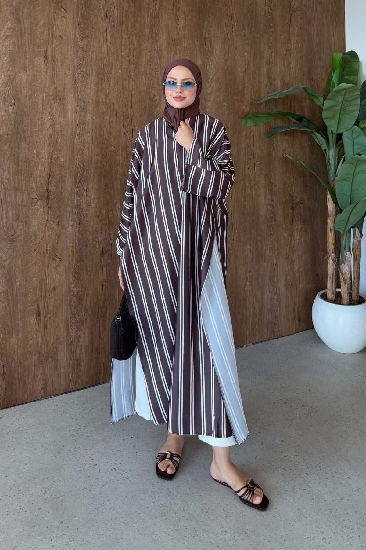 Somon Tunik Kahve, Fiyatları Somon Tunik Kahve  | Haza Moda
