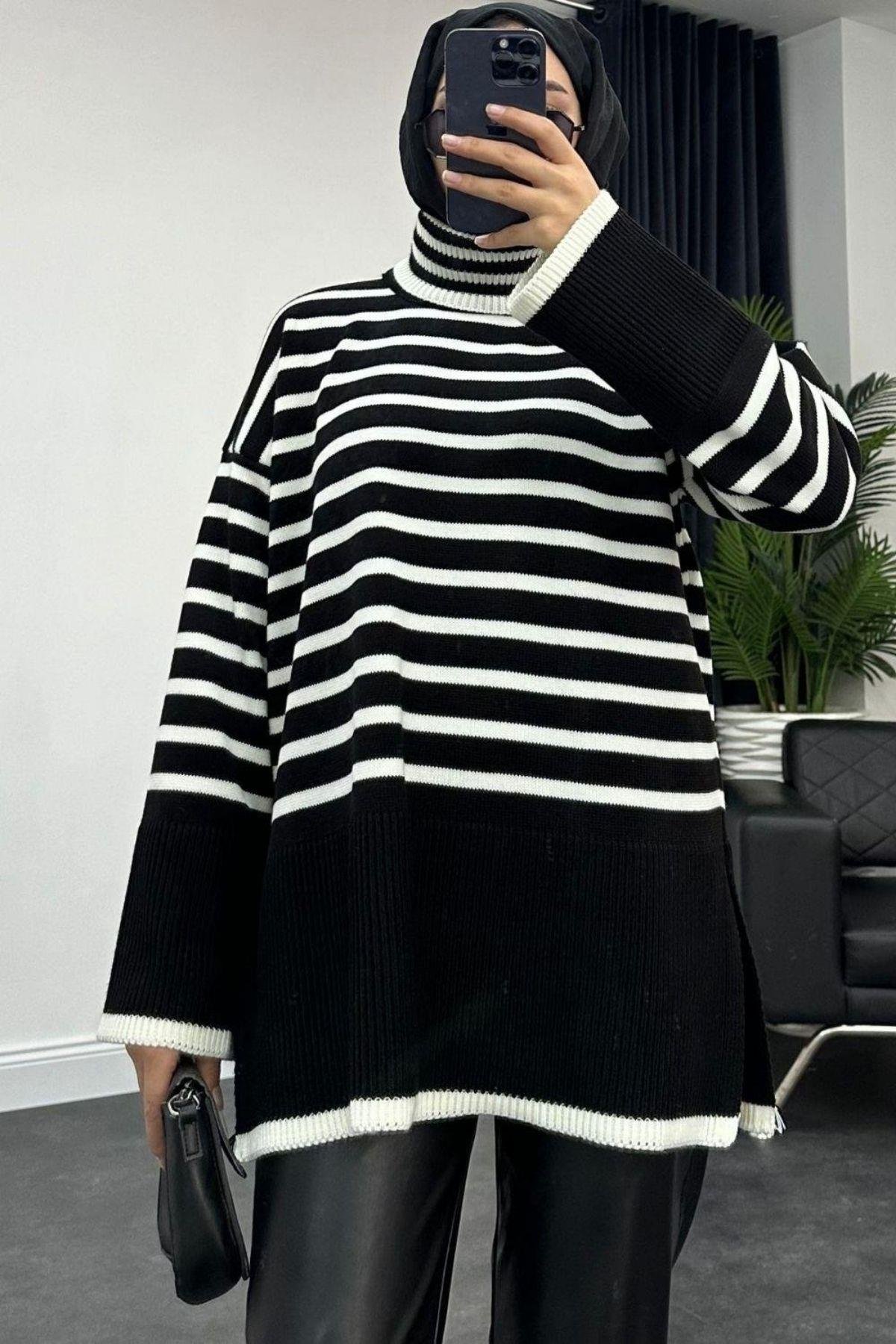 Star Boğazlı Çzg Kazak Siyah, Fiyatları 