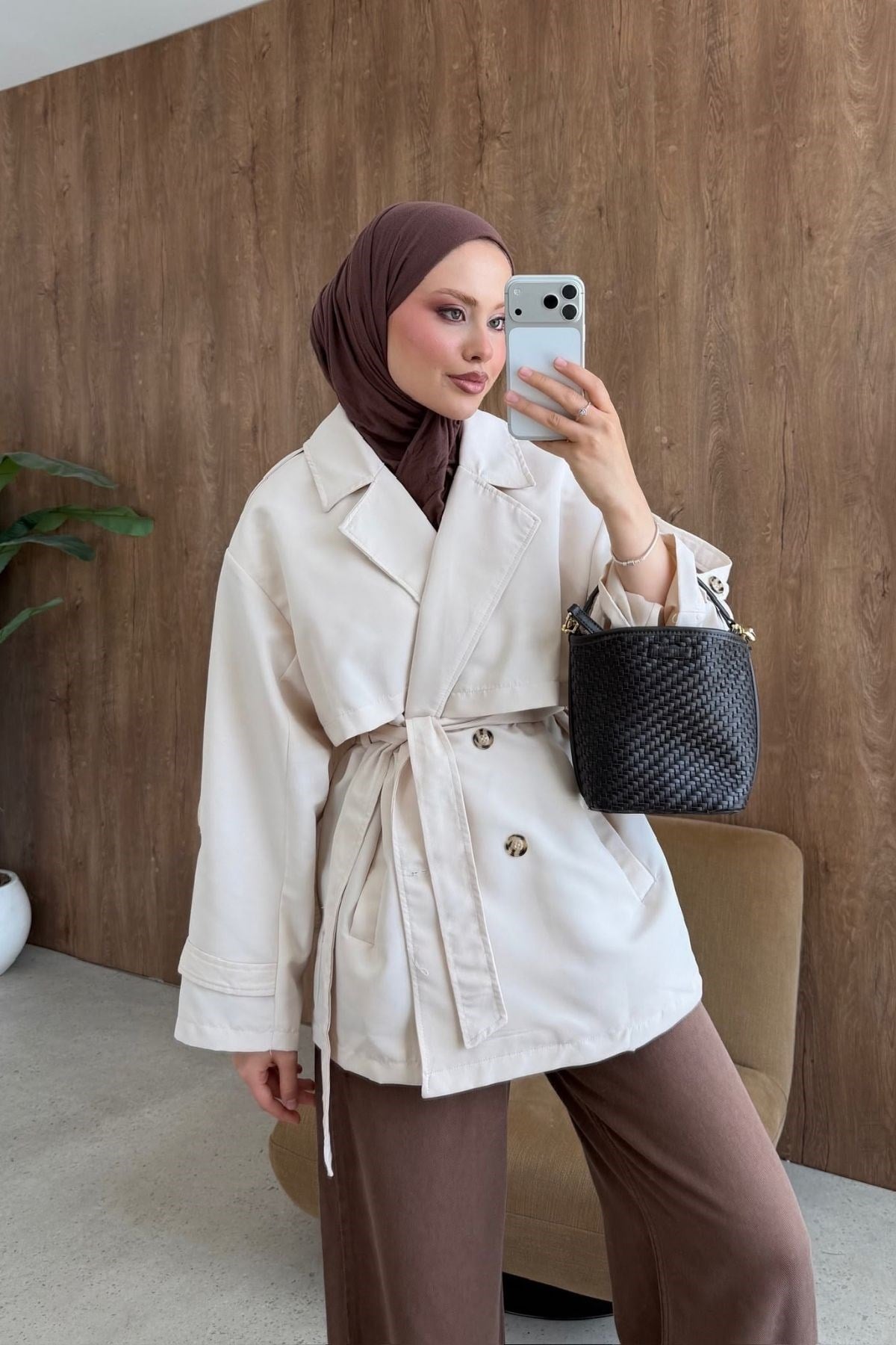 STYL Düğmeli Yarım Trenç Bej, Fiyatları 