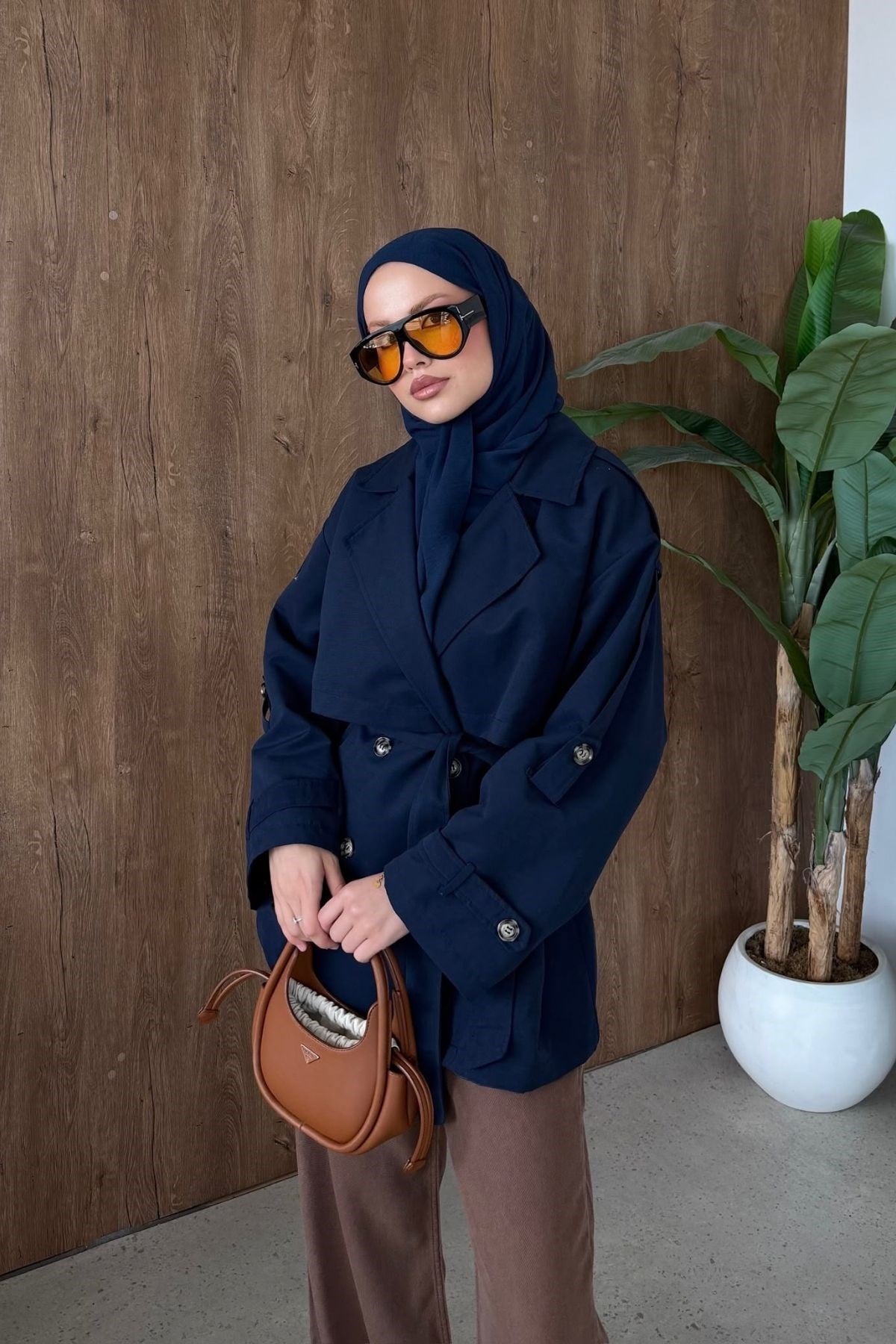 STYL Düğmeli Yarım Trenç Lacivert, Fiyatları 
