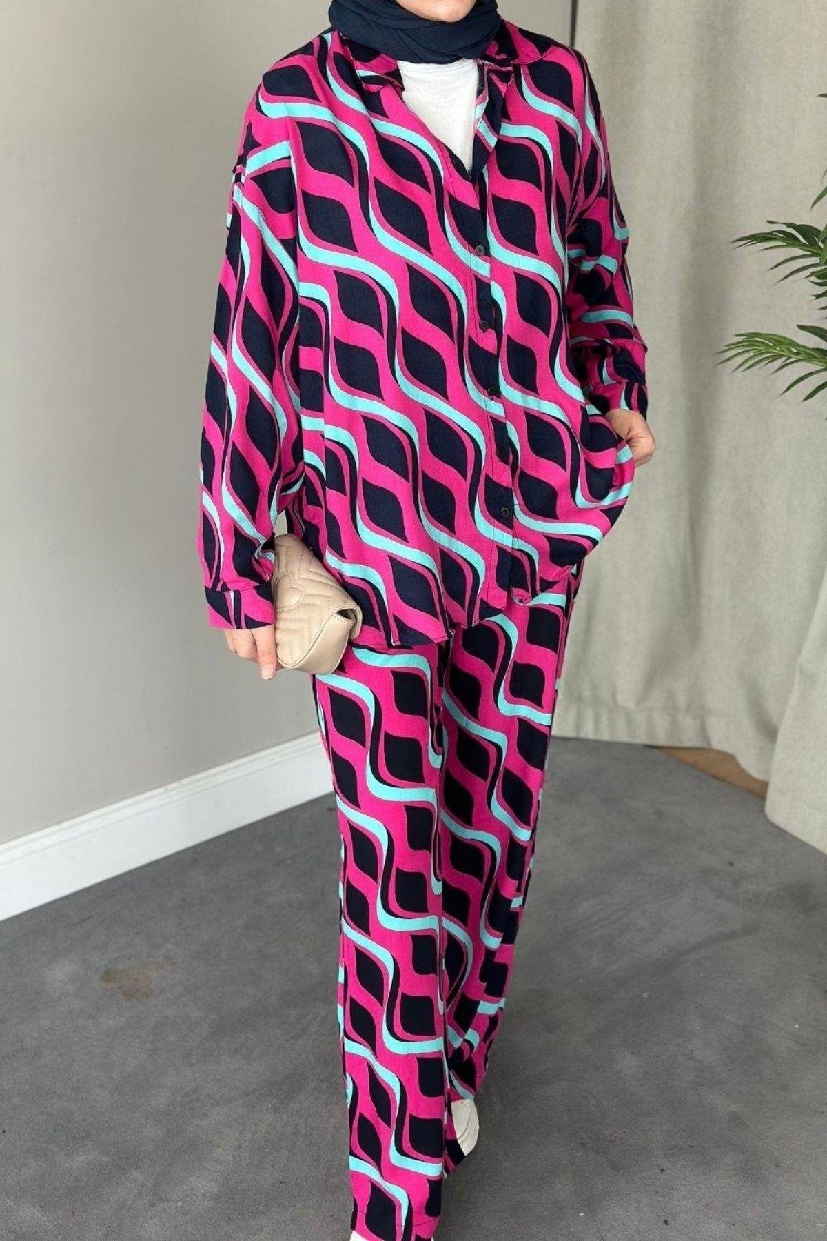 Su Dalgalı Pantolon Takım Pembe, Fiyatları 