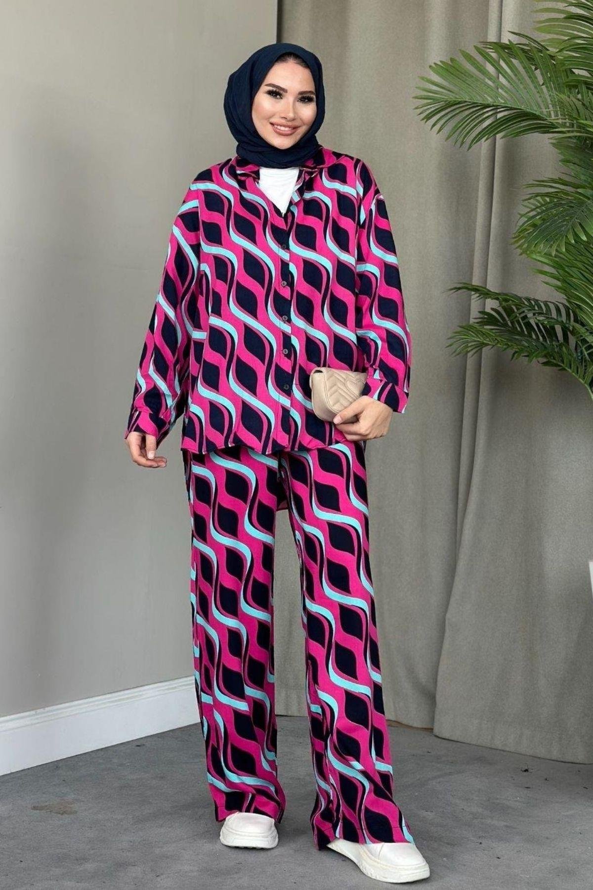 Su Dalgalı Pantolon Takım Pembe, Fiyatları 