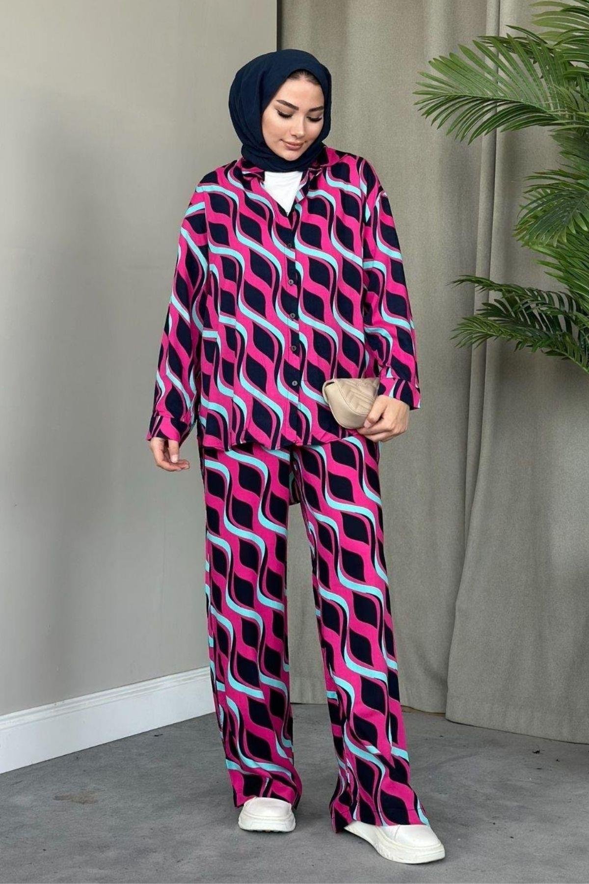 Su Dalgalı Pantolon Takım Pembe, Fiyatları 