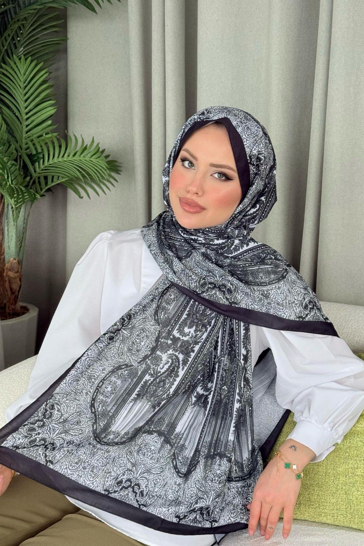 Sude Desen Şal Siyah, Fiyatları Sude Desen Şal Siyah- Haza Moda 