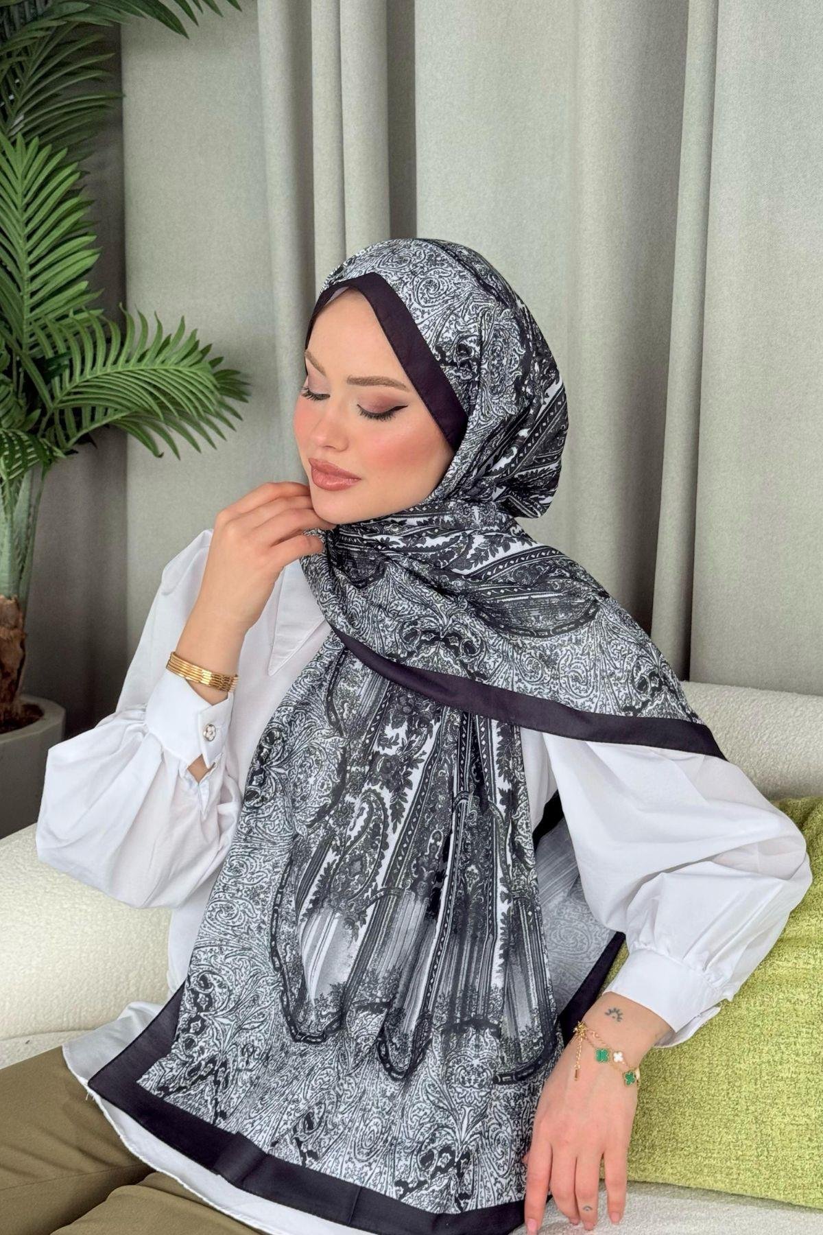 Sude Desen Şal Siyah, Fiyatları Sude Desen Şal Siyah- Haza Moda 