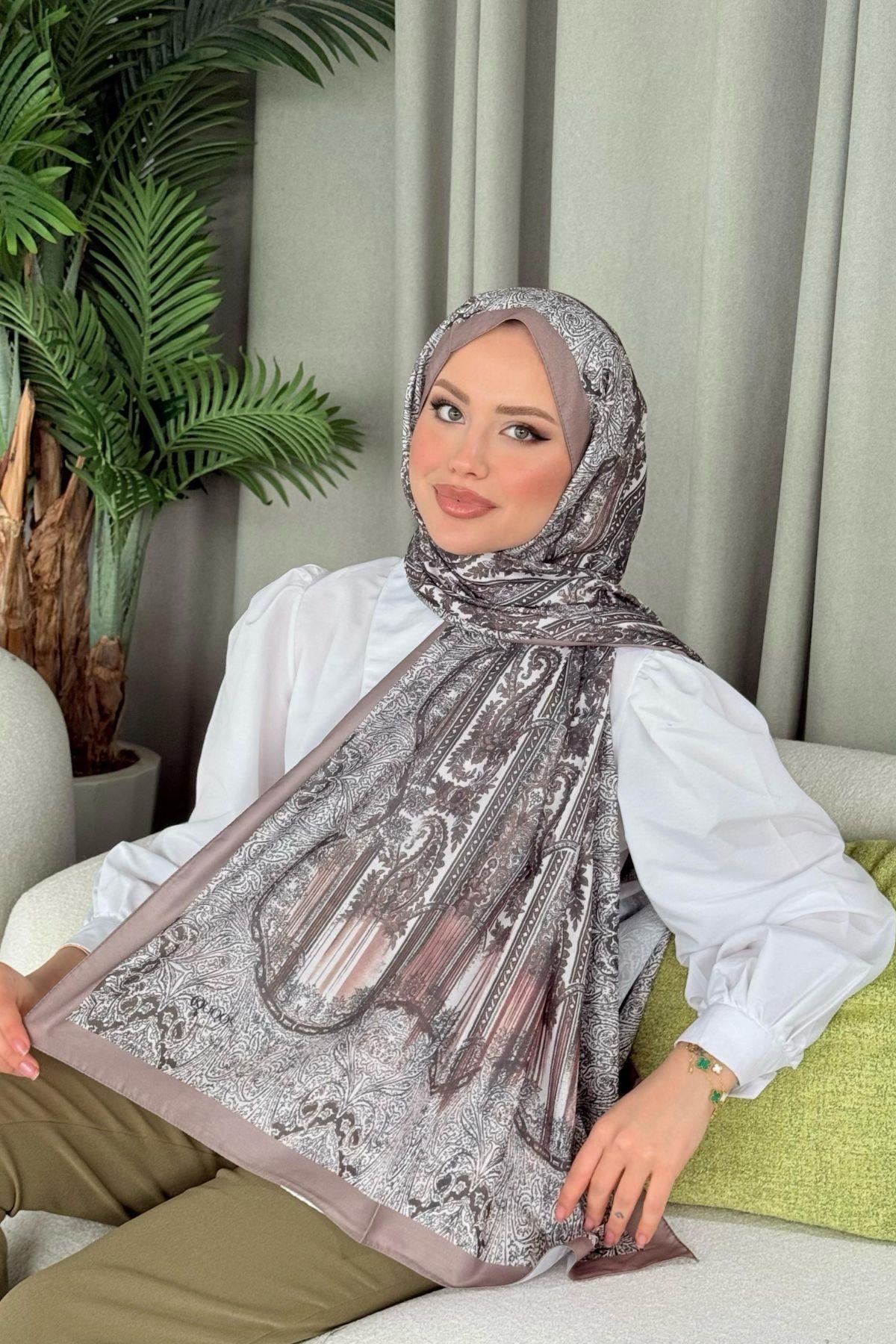 Sude Desen Şal Vizon, Fiyatları Sude Desen Şal Vizon- Haza Moda 