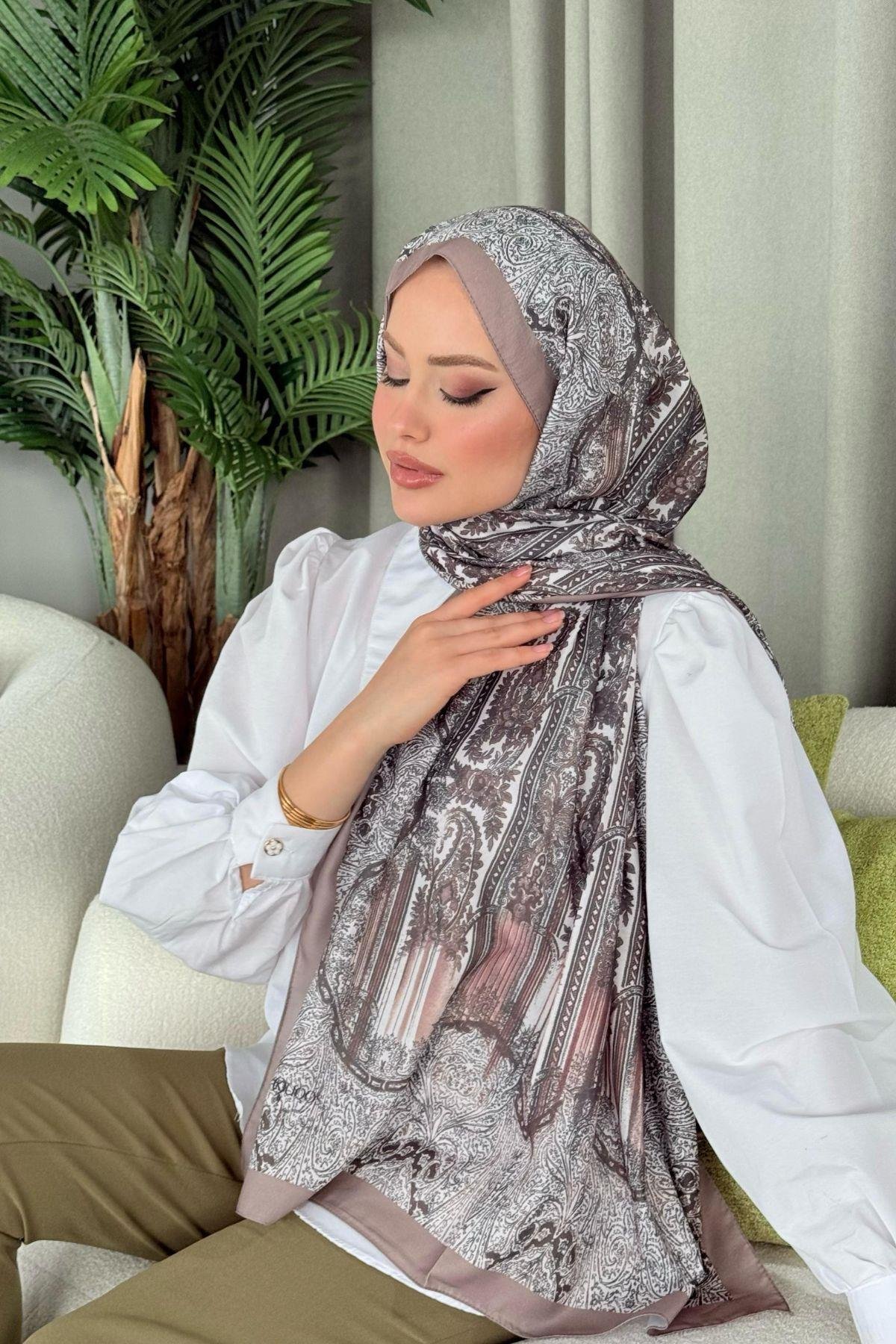 Sude Desen Şal Vizon, Fiyatları Sude Desen Şal Vizon- Haza Moda 