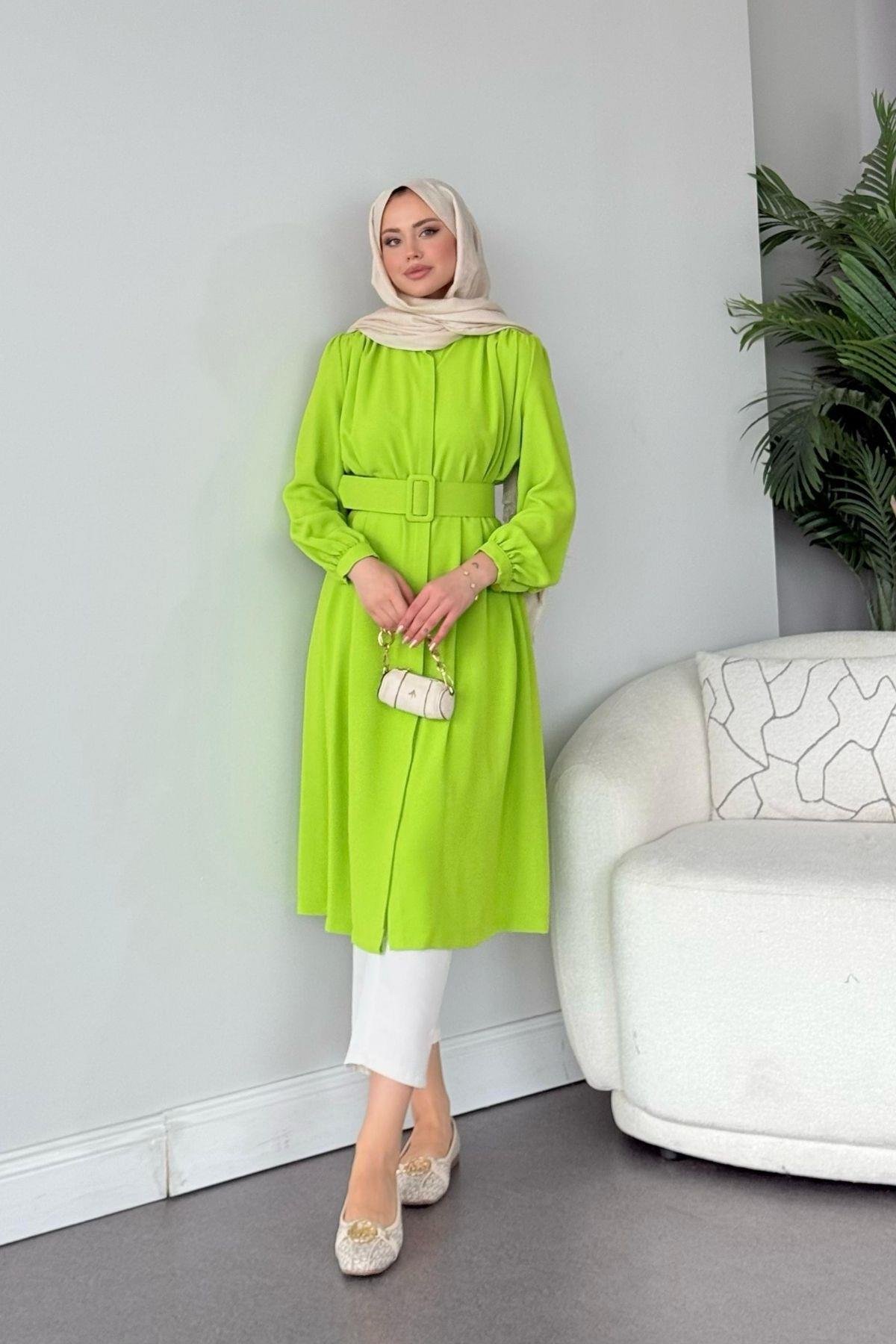 Suna Tunik Limon Yeşili, Fiyatları Suna Tunik Limon Yeşili Haza Moda 