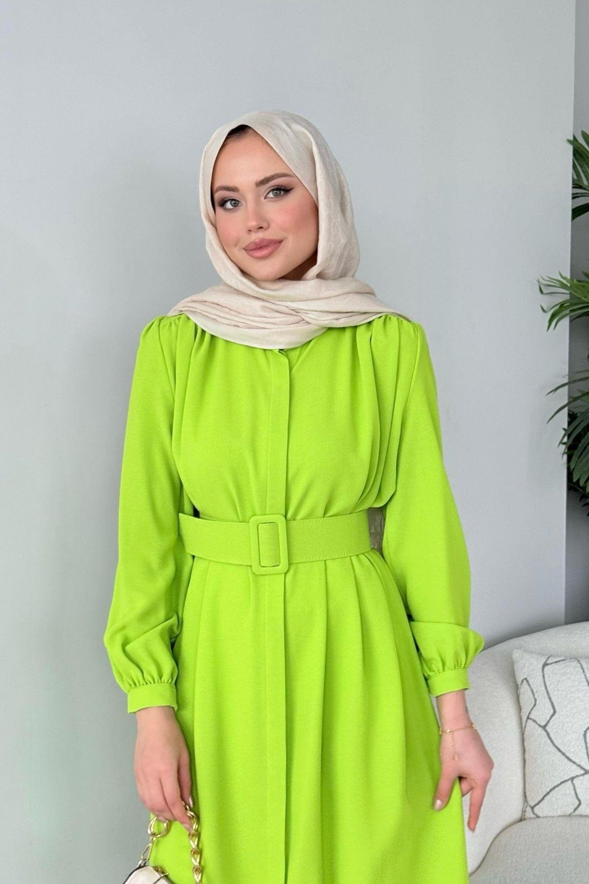 Suna Tunik Limon Yeşili, Fiyatları Suna Tunik Limon Yeşili Haza Moda 