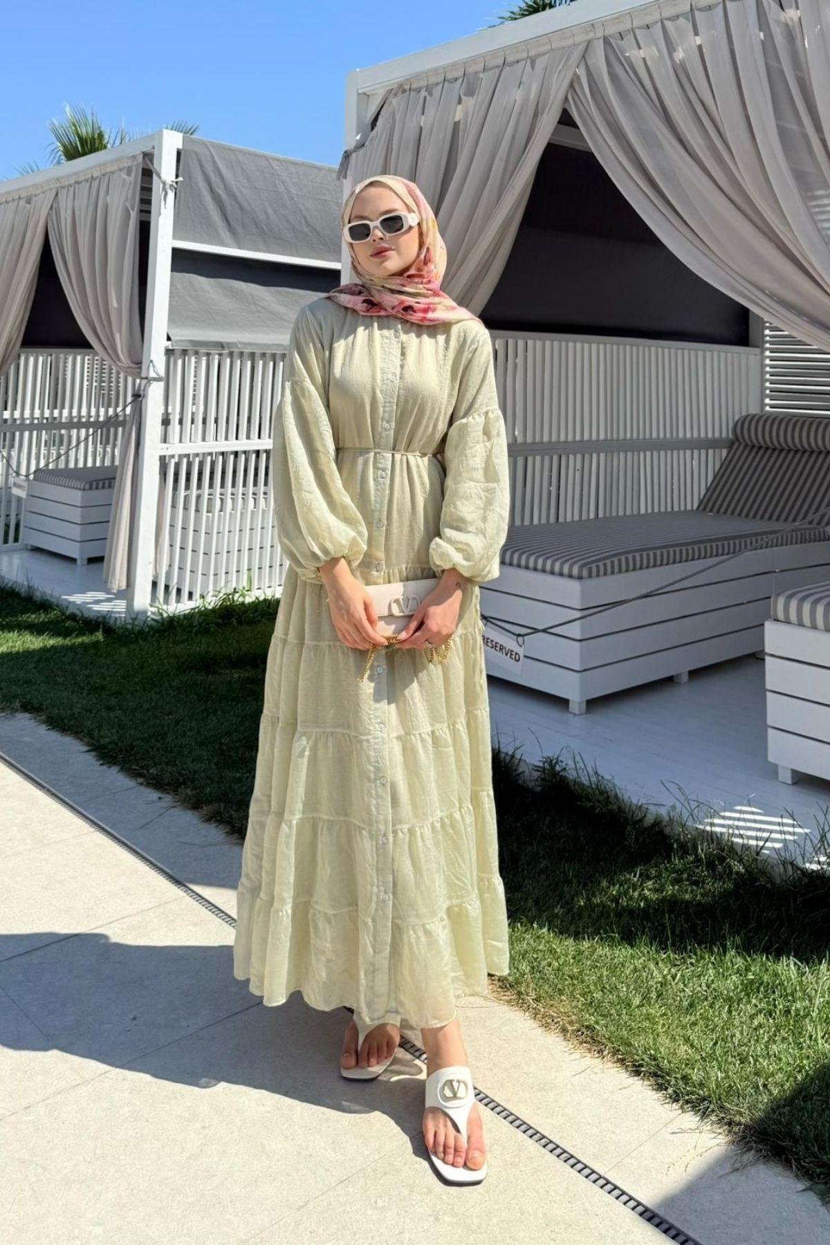 Taba Pamuklu Elbise MİNT, Fiyatları Taba Pamuklu Elbise Mint- Haza Moda