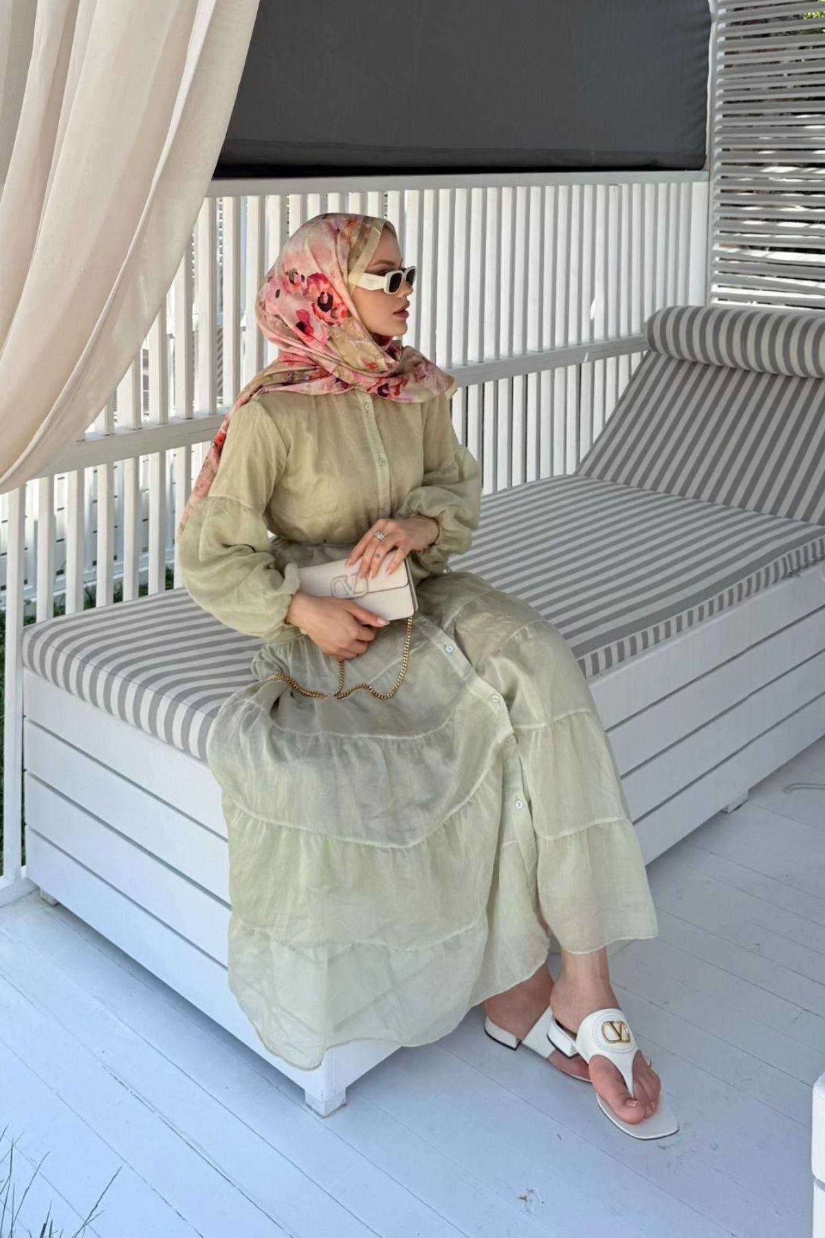 Taba Pamuklu Elbise MİNT, Fiyatları Taba Pamuklu Elbise Mint- Haza Moda