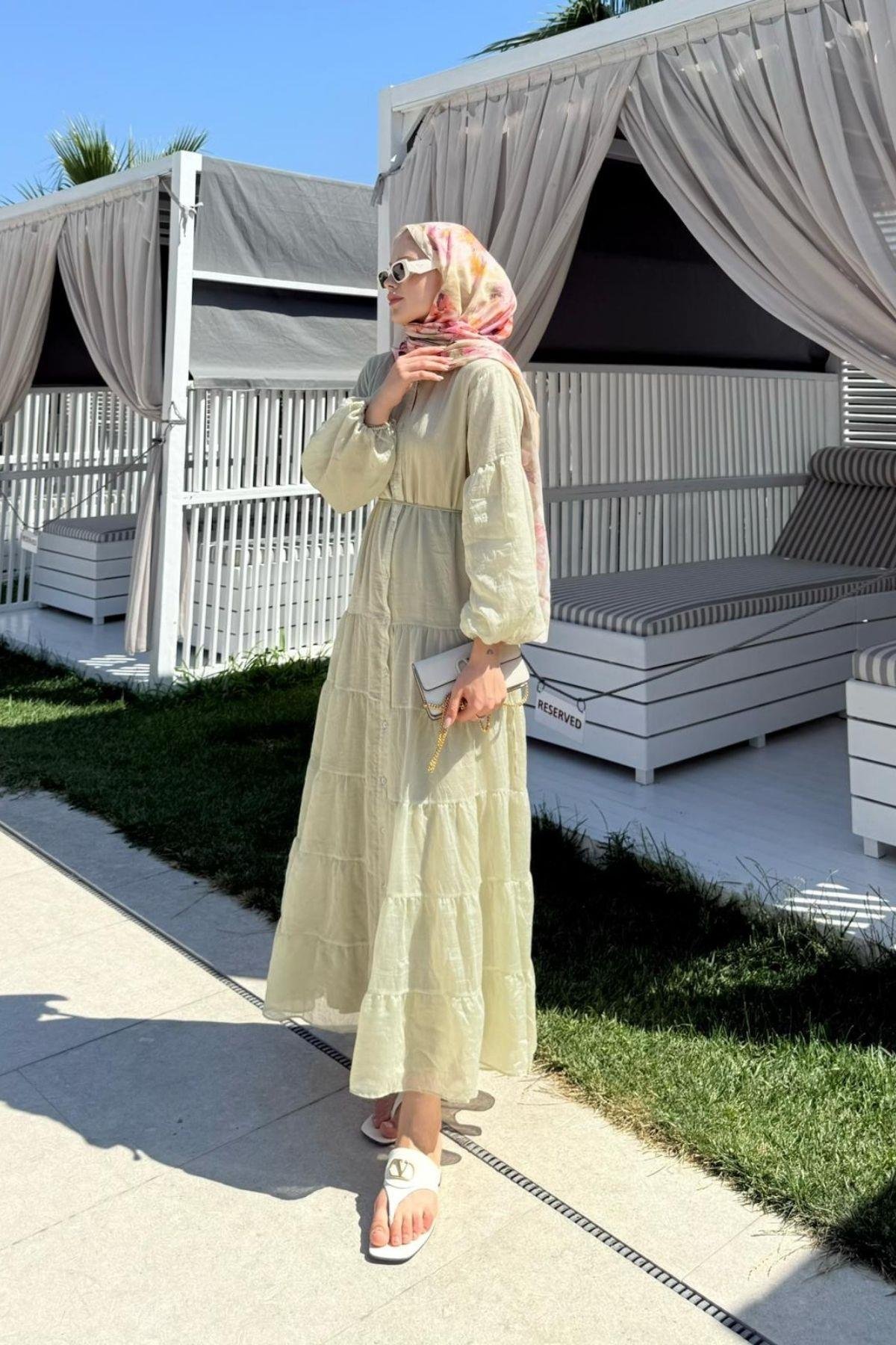 Taba Pamuklu Elbise MİNT, Fiyatları Taba Pamuklu Elbise Mint- Haza Moda