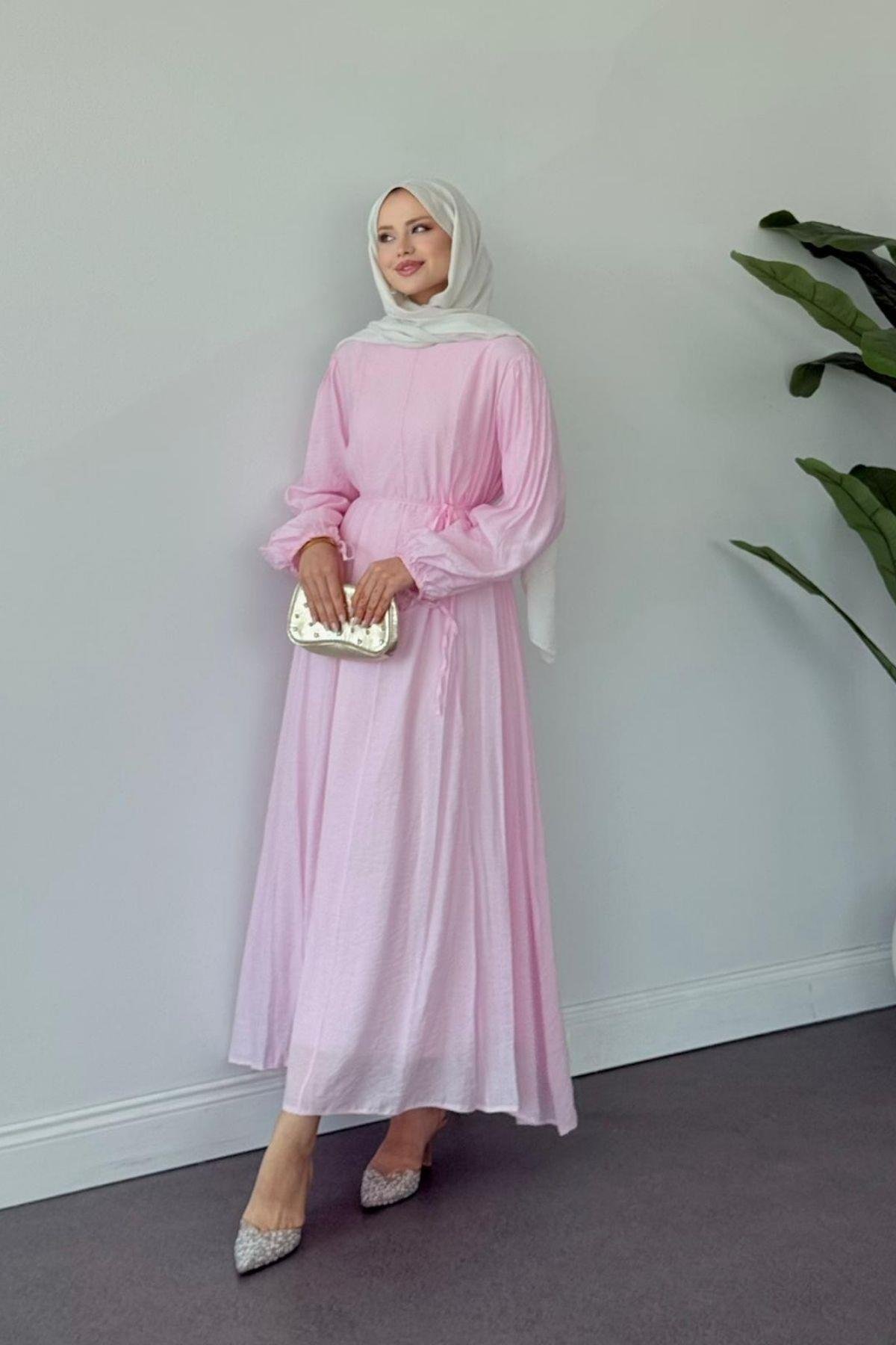 Talia Premium Elbise PEMBE, Fiyatları Talia Premium Elbise PEMBE- Haza Moda