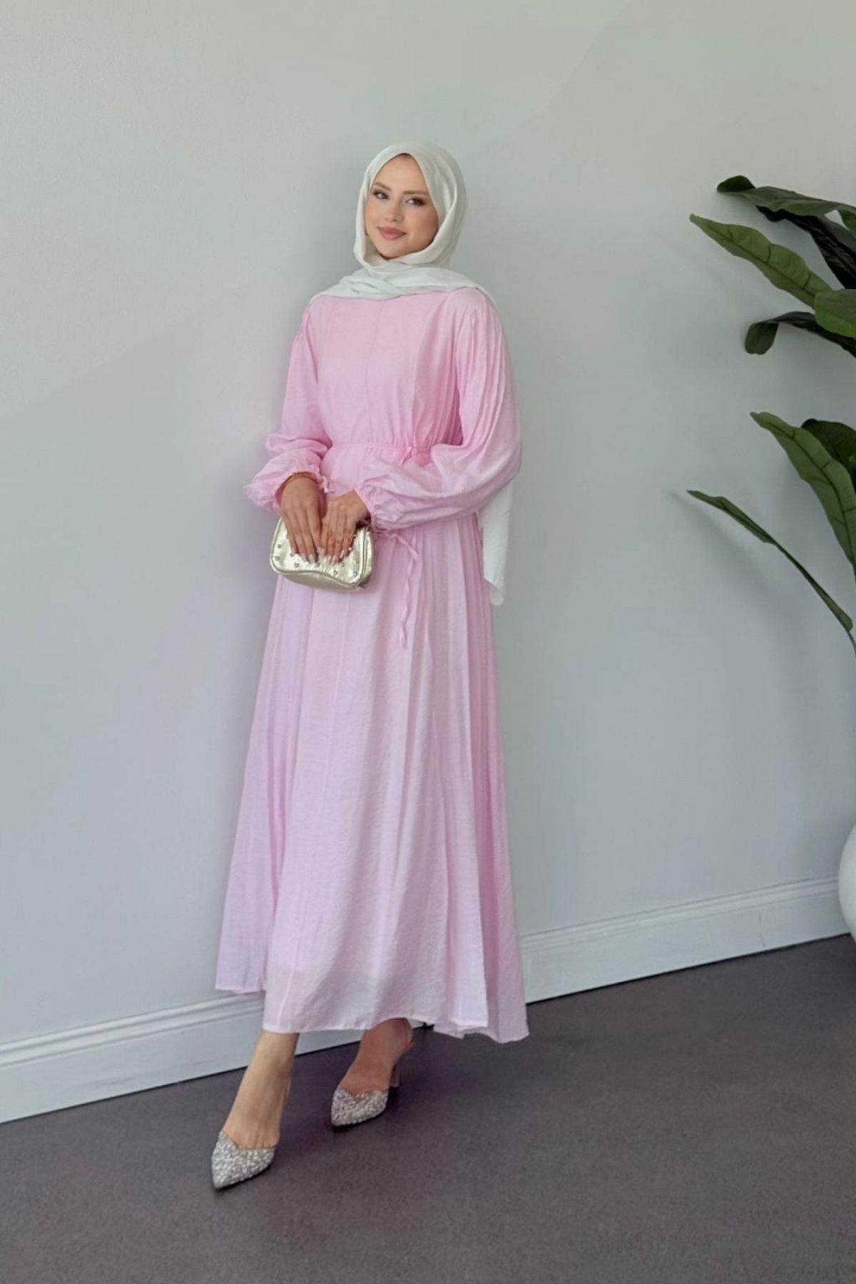 Talia Premium Elbise PEMBE, Fiyatları Talia Premium Elbise PEMBE- Haza Moda