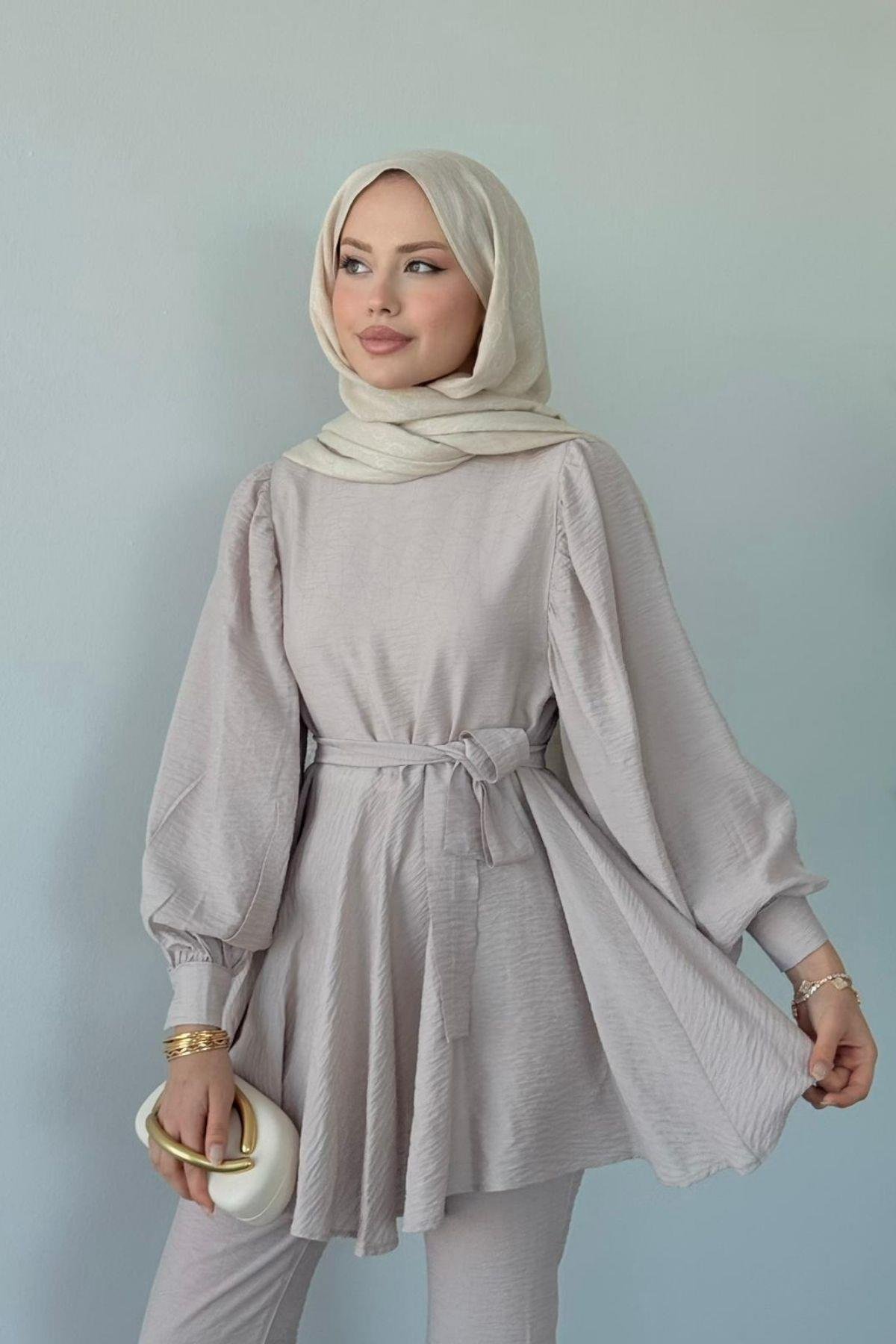 Tanya İkili Takım Bej, Fiyatları Tanya İkili Takım Bej- Haza Moda 