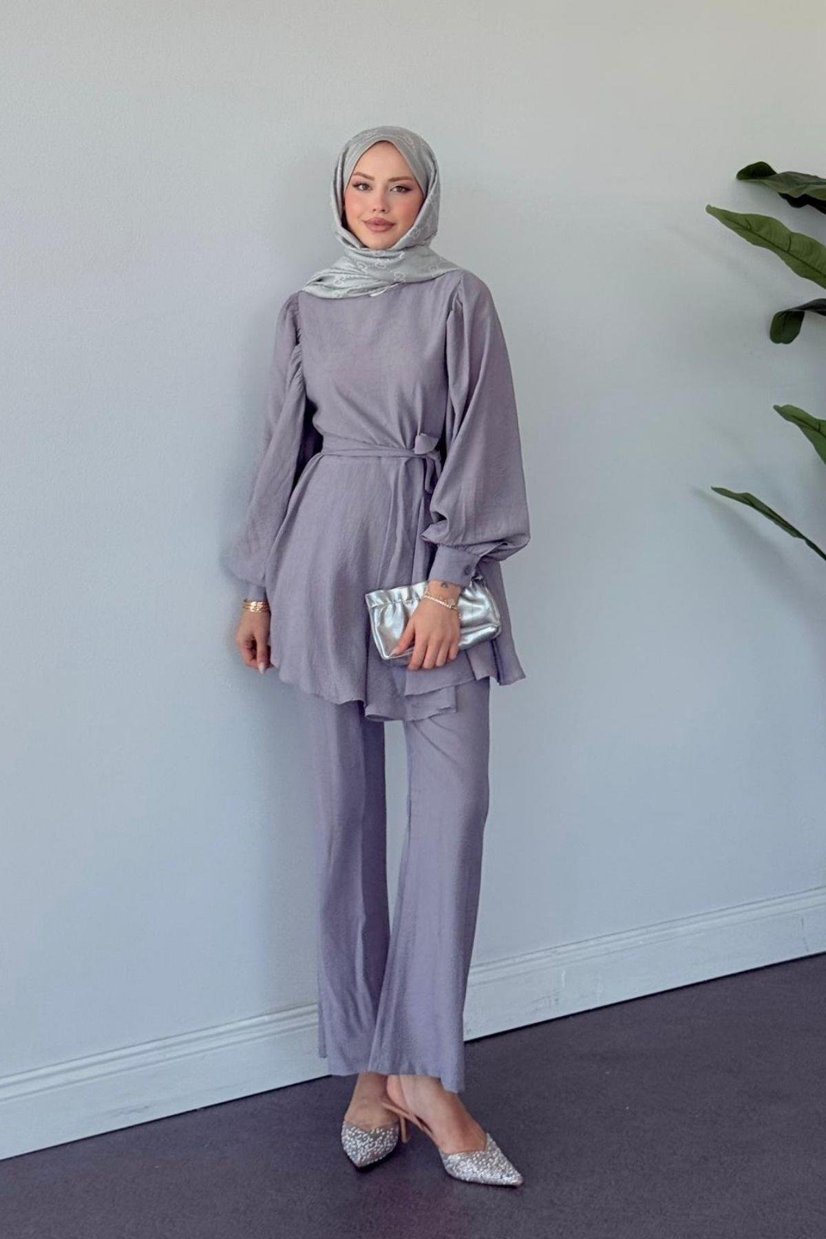 Tanya İkili Takım Gri, Fiyatları Tanya İkili Takım Gri- Haza Moda 