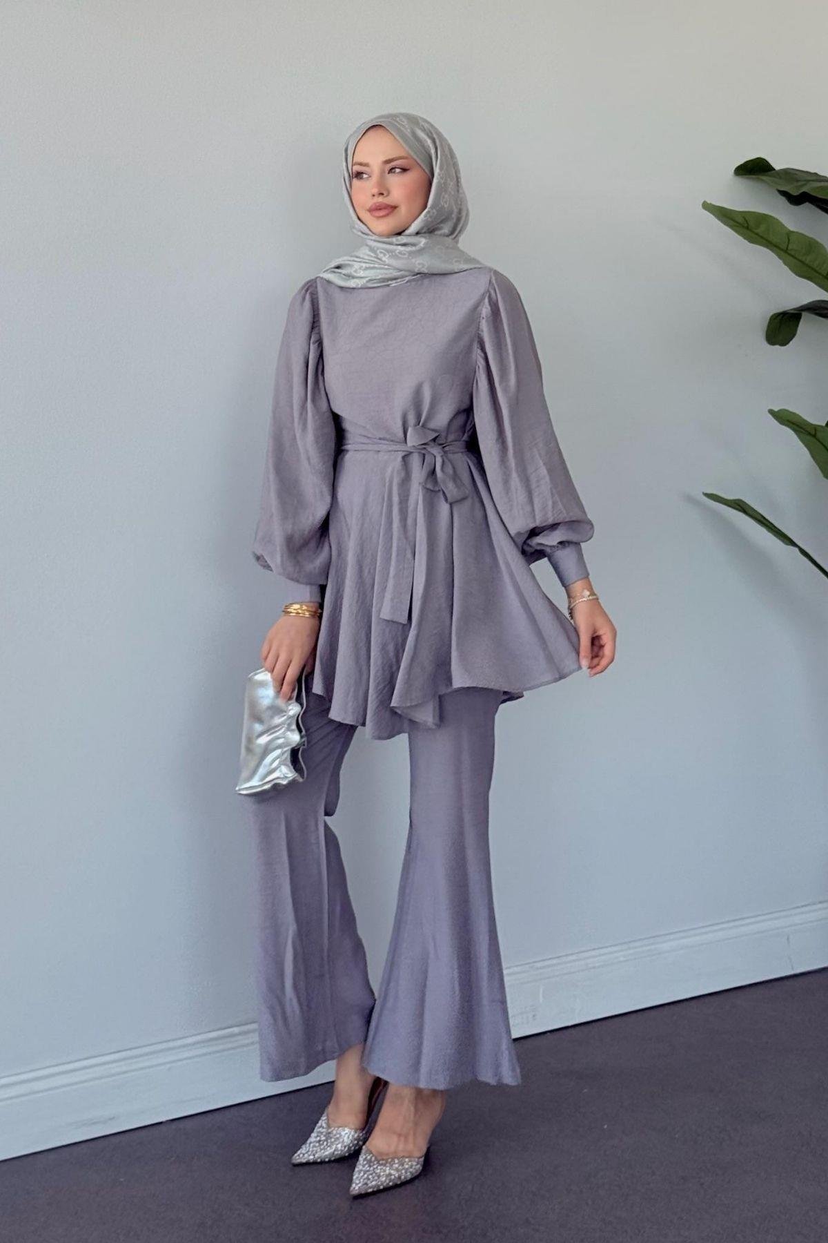 Tanya İkili Takım Gri, Fiyatları Tanya İkili Takım Gri- Haza Moda 