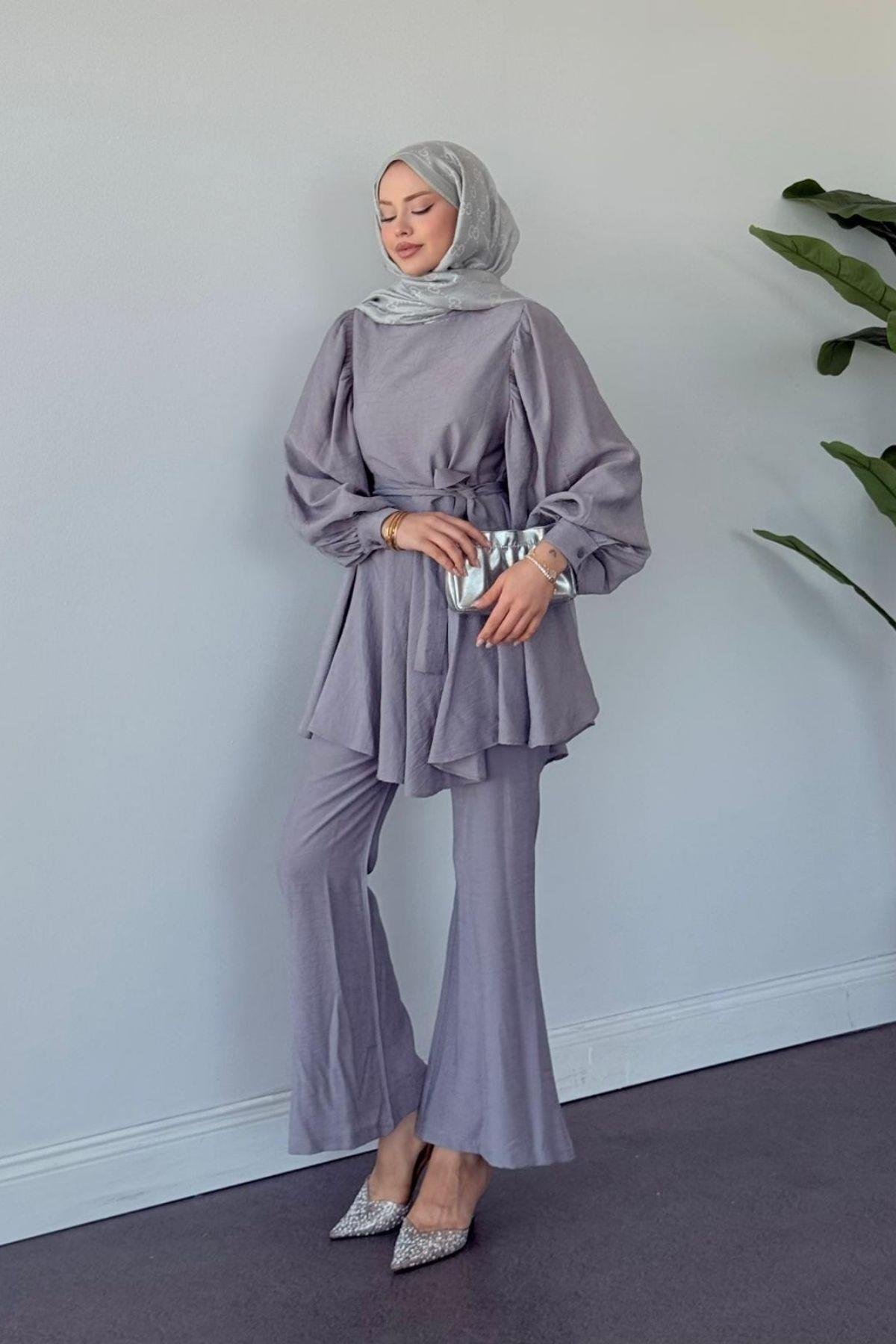 Tanya İkili Takım Gri, Fiyatları Tanya İkili Takım Gri- Haza Moda 