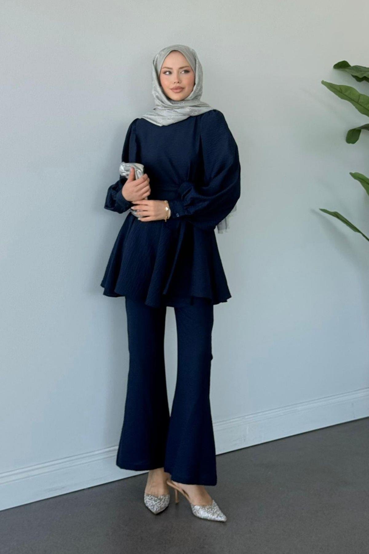 Tanya İkili Takım Lacivert, Fiyatları Tanya İkili Takım Lacivert- Haza Moda 