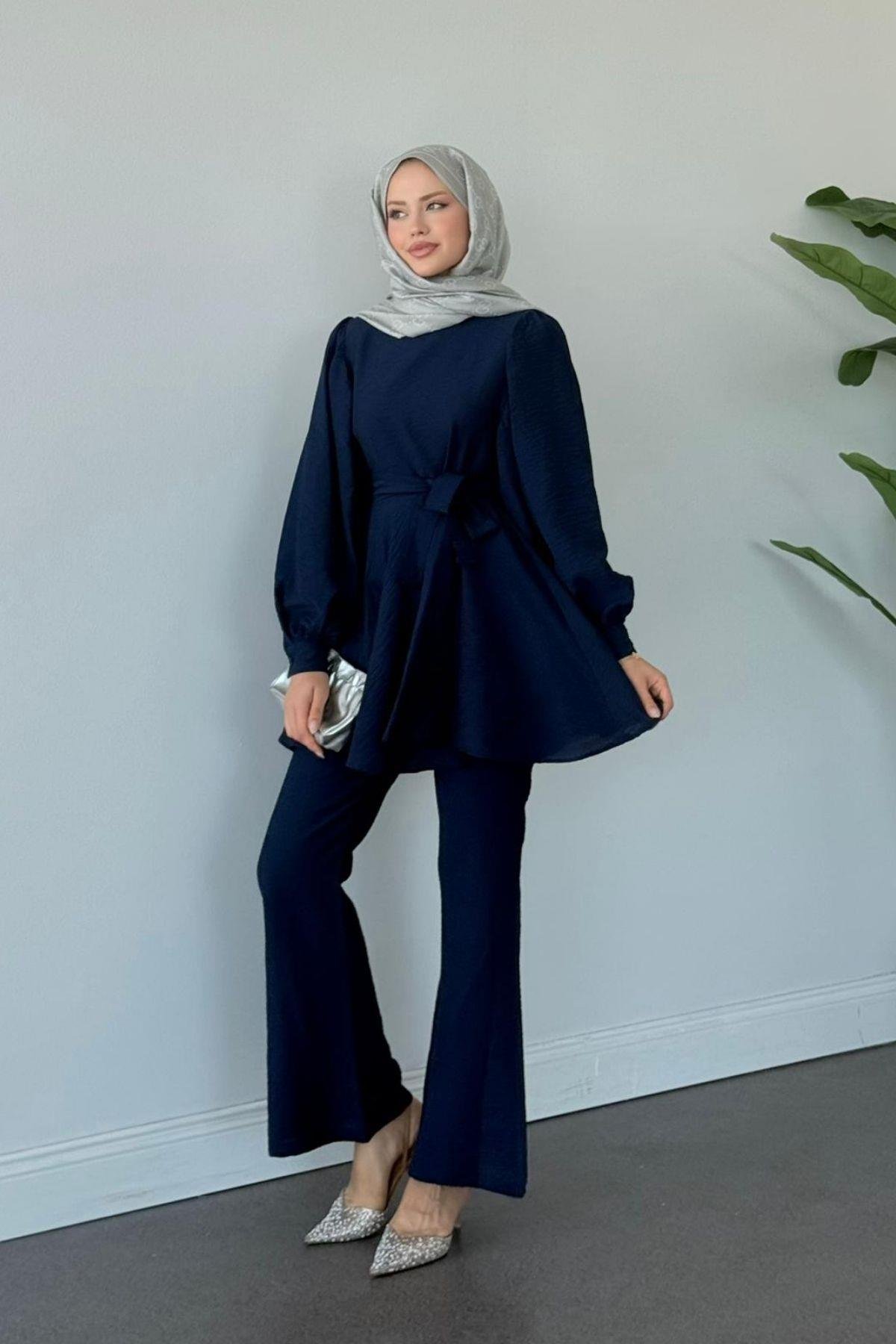 Tanya İkili Takım Lacivert, Fiyatları Tanya İkili Takım Lacivert- Haza Moda 