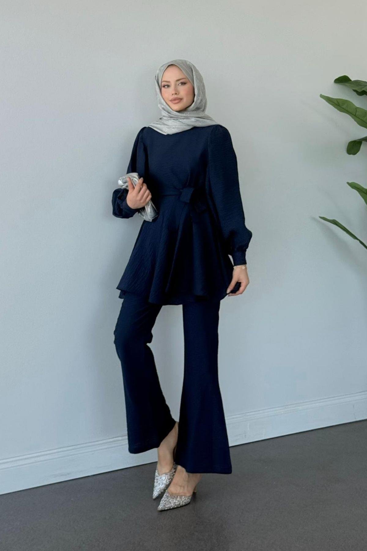 Tanya İkili Takım Lacivert, Fiyatları Tanya İkili Takım Lacivert- Haza Moda 