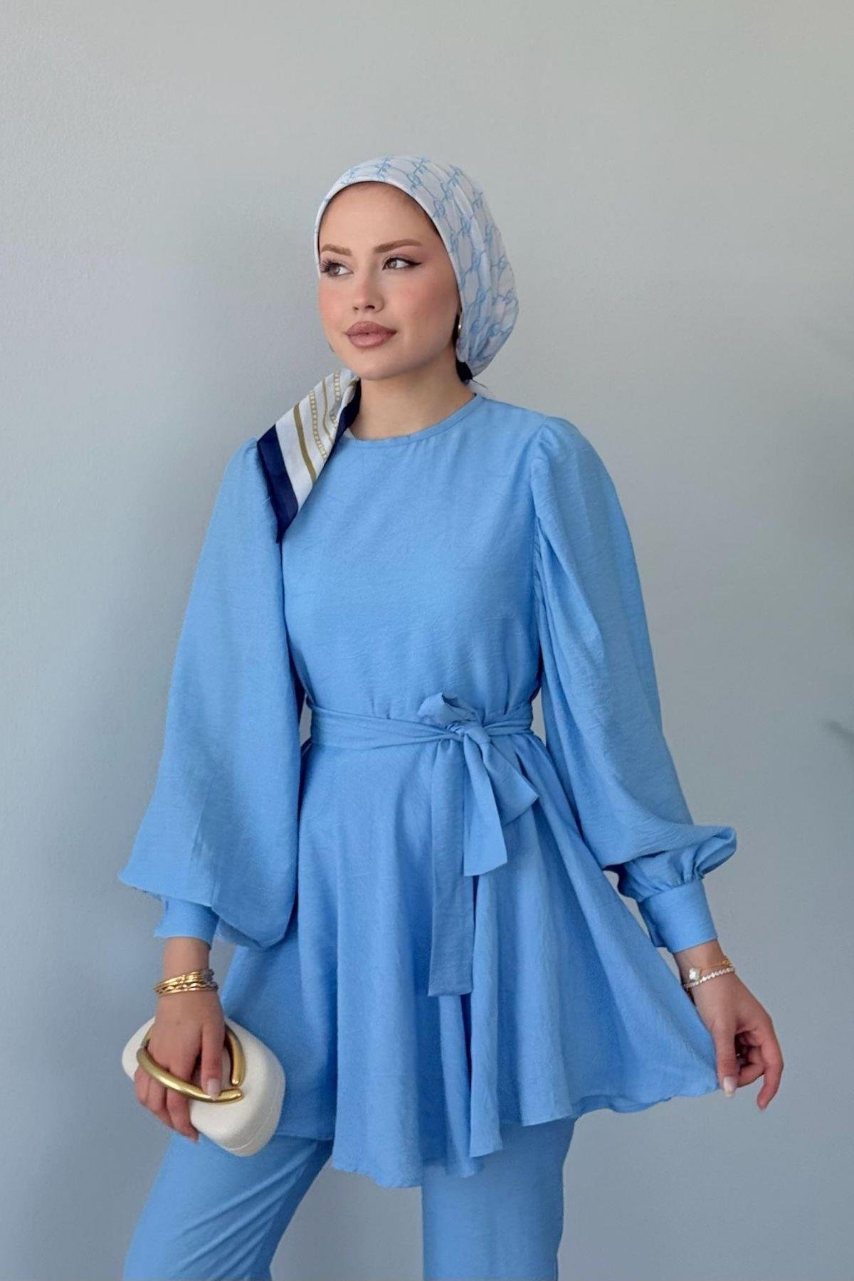 Tanya İkili Takım Mavi, Fiyatları Tanya İkili Takım Mavi- Haza Moda 