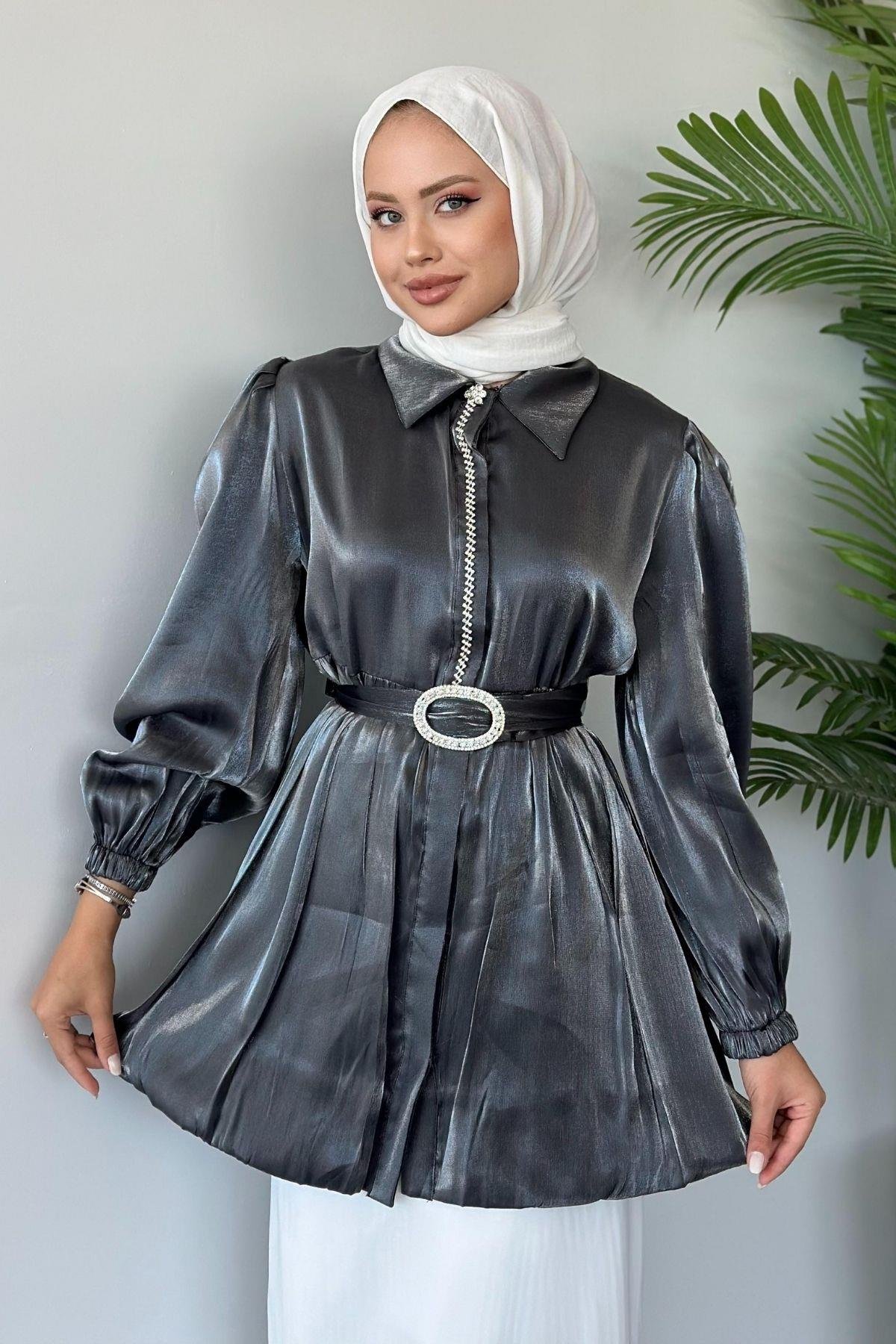 Taş Işıltılı Işılsu Tunik Gri, Fiyatları 