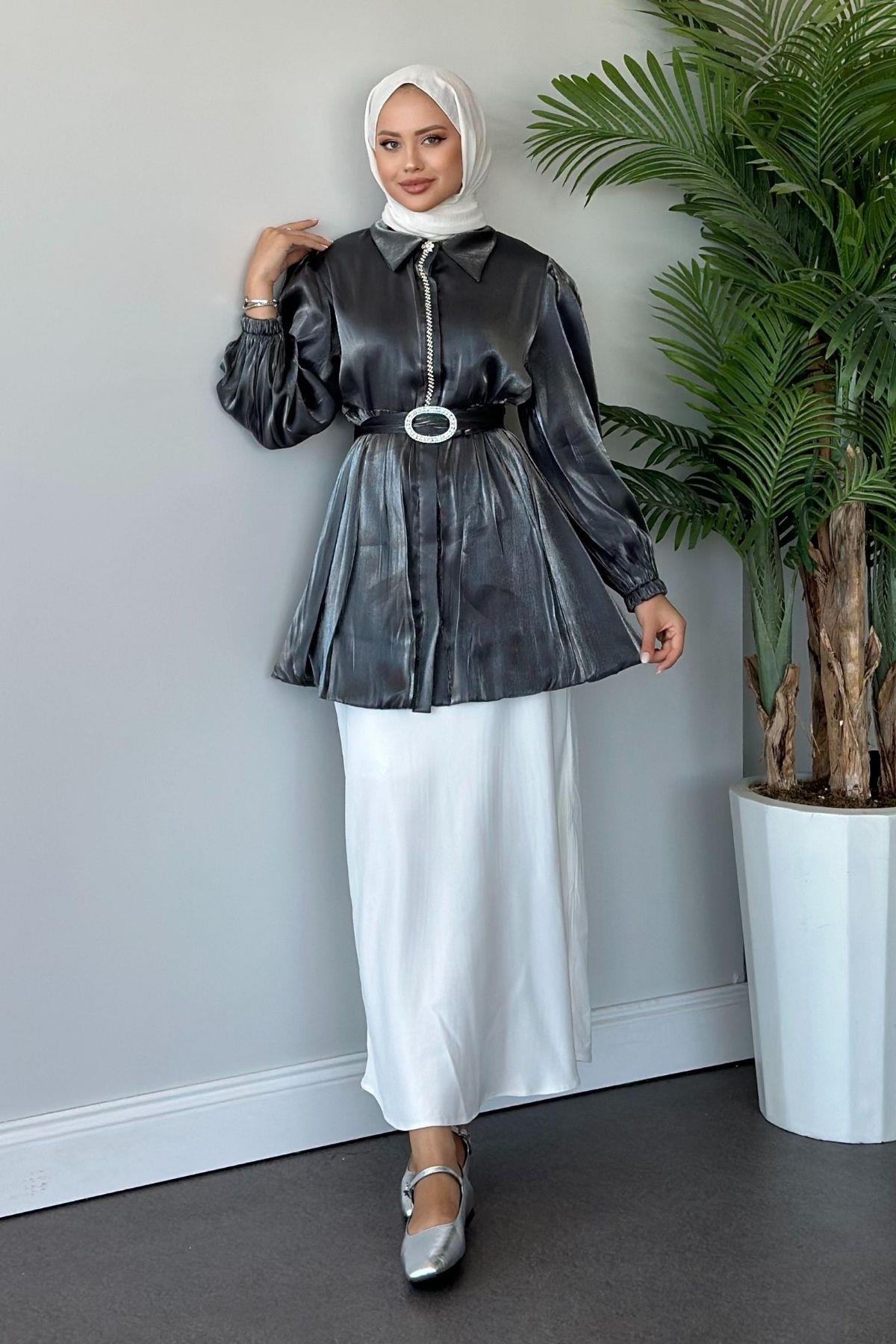 Taş Işıltılı Işılsu Tunik Gri, Fiyatları 