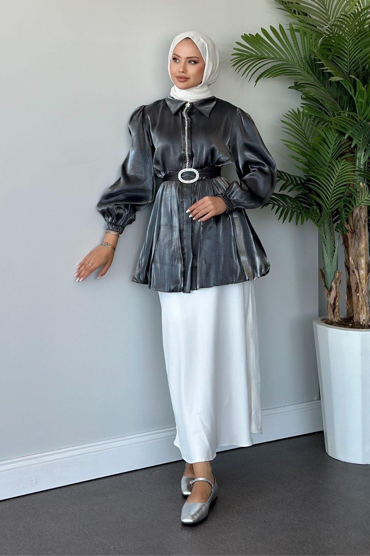 Taş Işıltılı Işılsu Tunik Gri, Fiyatları 