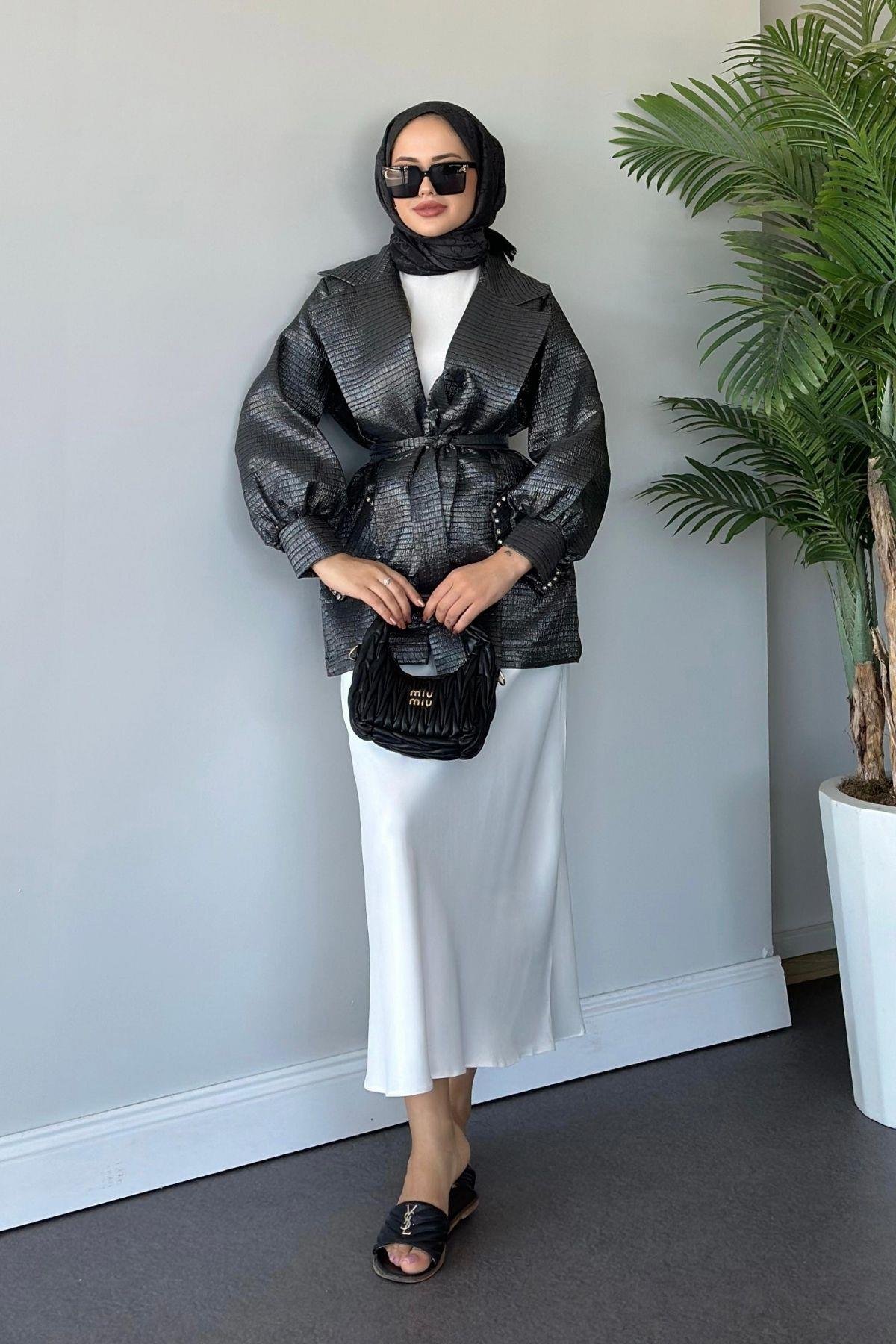 Taşlı Broker Ceket Siyah, Fiyatları 