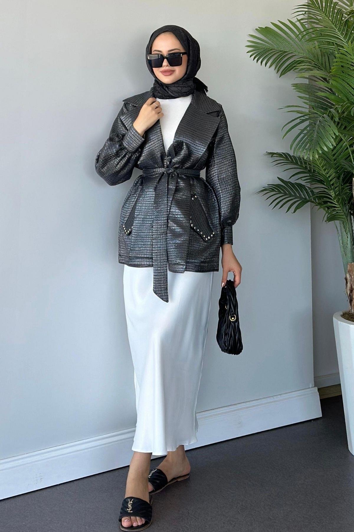 Taşlı Broker Ceket Siyah, Fiyatları 