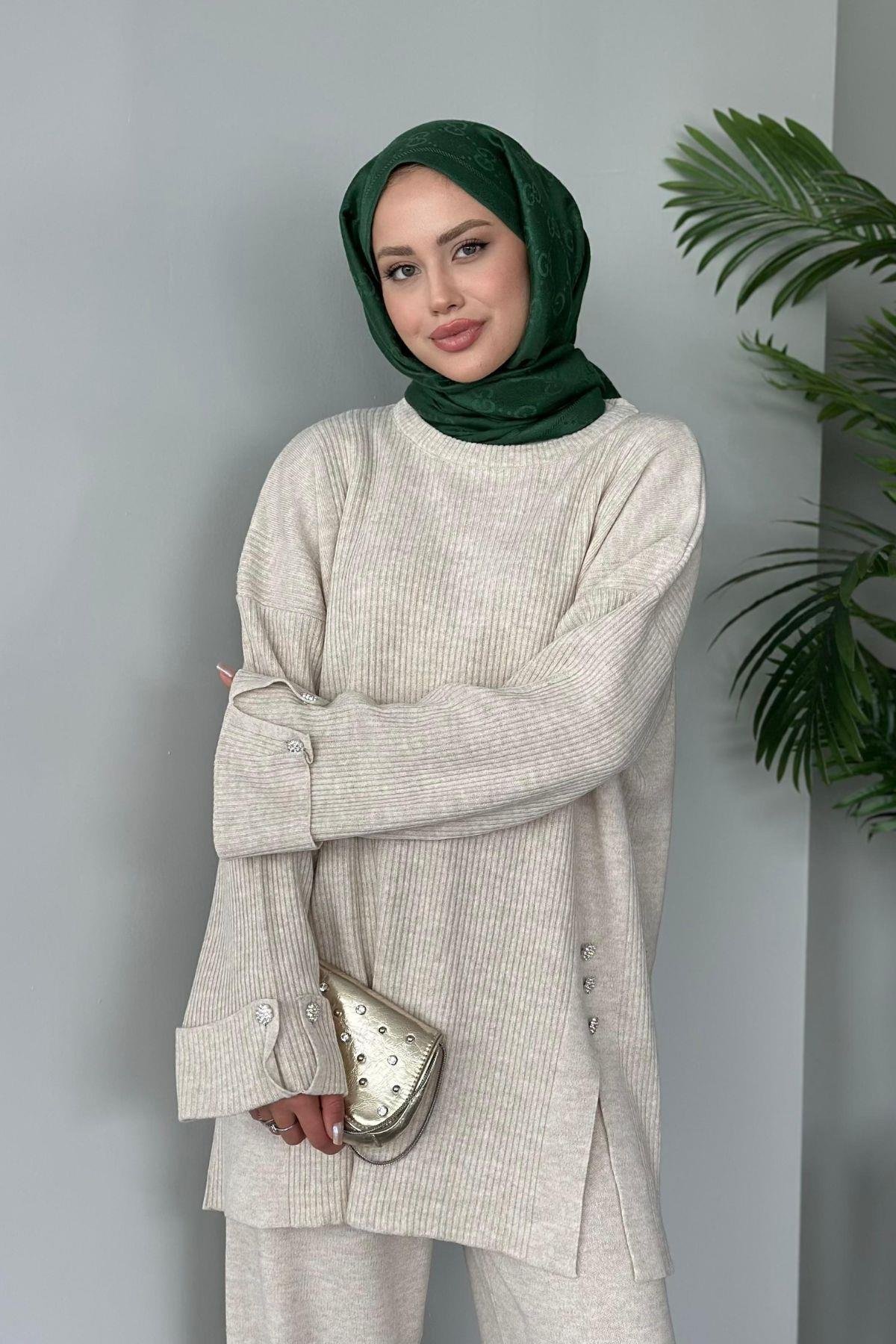 Teressa Triko Takım Bej, Fiyatları 