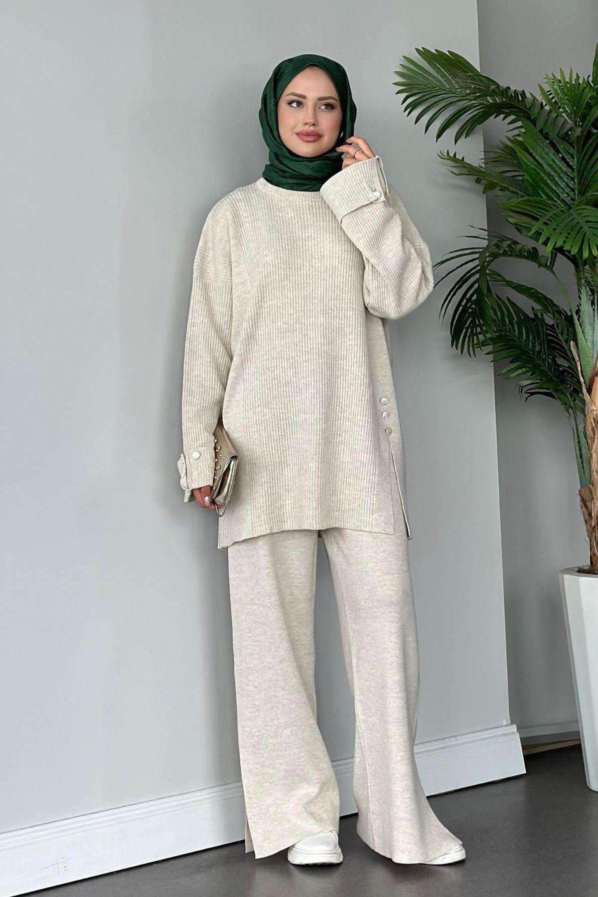 Teressa Triko Takım Bej, Fiyatları 