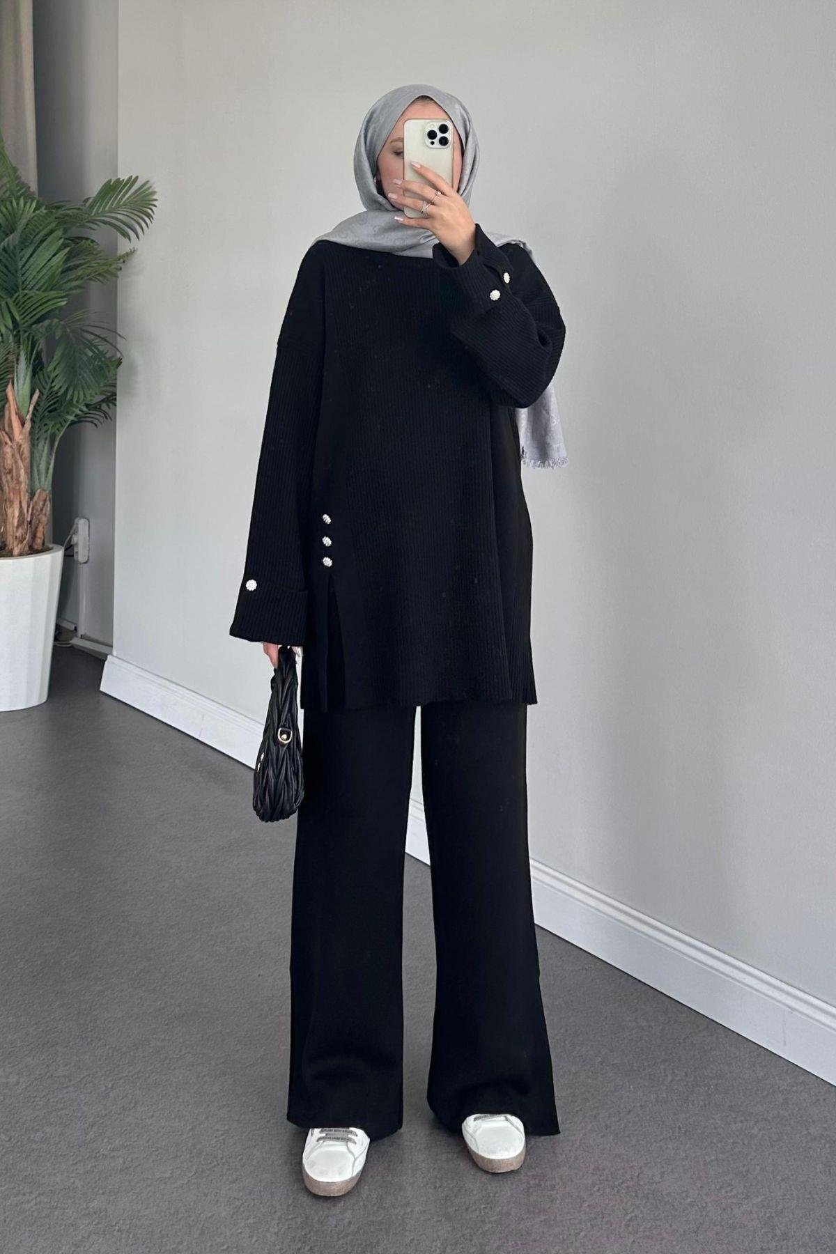 Teressa Triko Takım Siyah, Fiyatları 