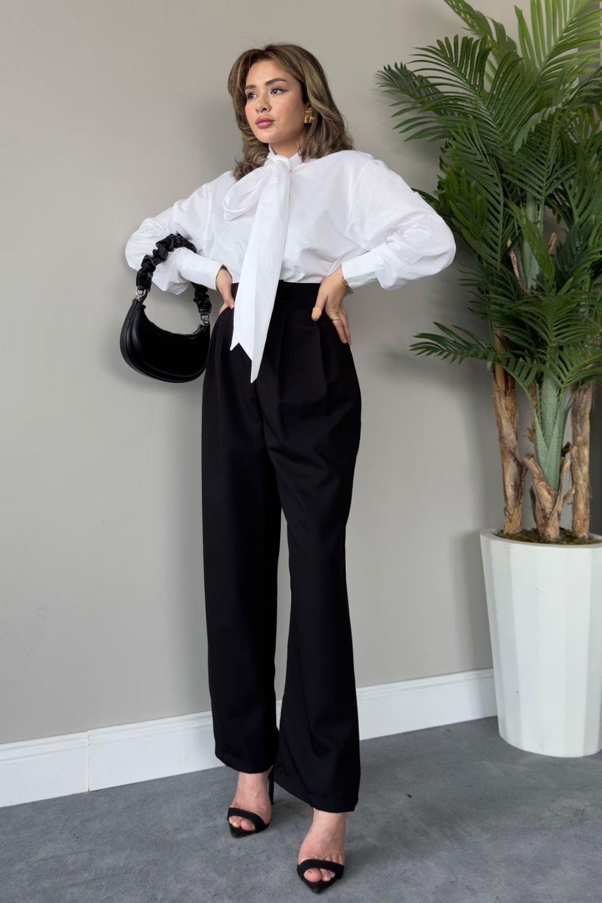 Tia Çıtçıtlı Palazzo Pantolon Siyah, Fiyatları 