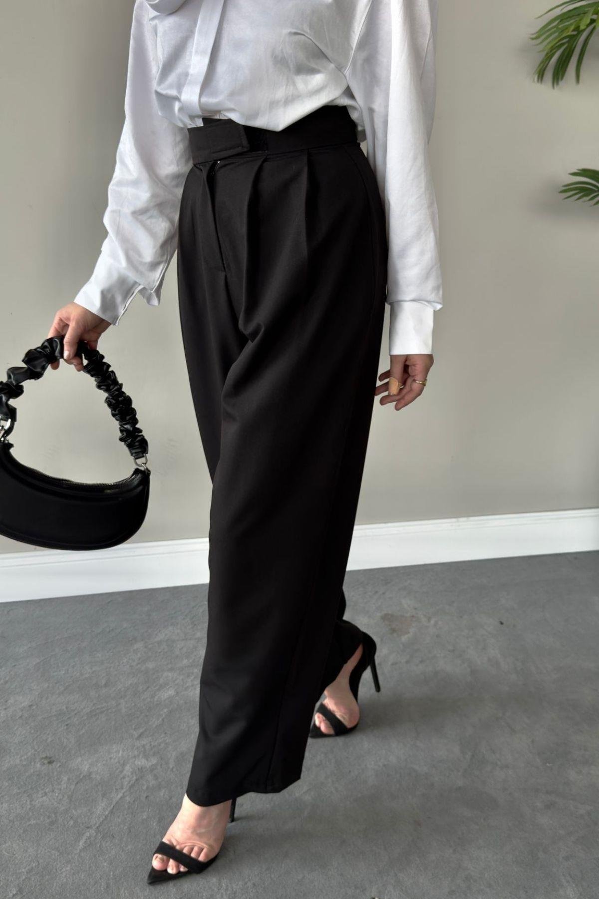 Tia Çıtçıtlı Palazzo Pantolon Siyah, Fiyatları 