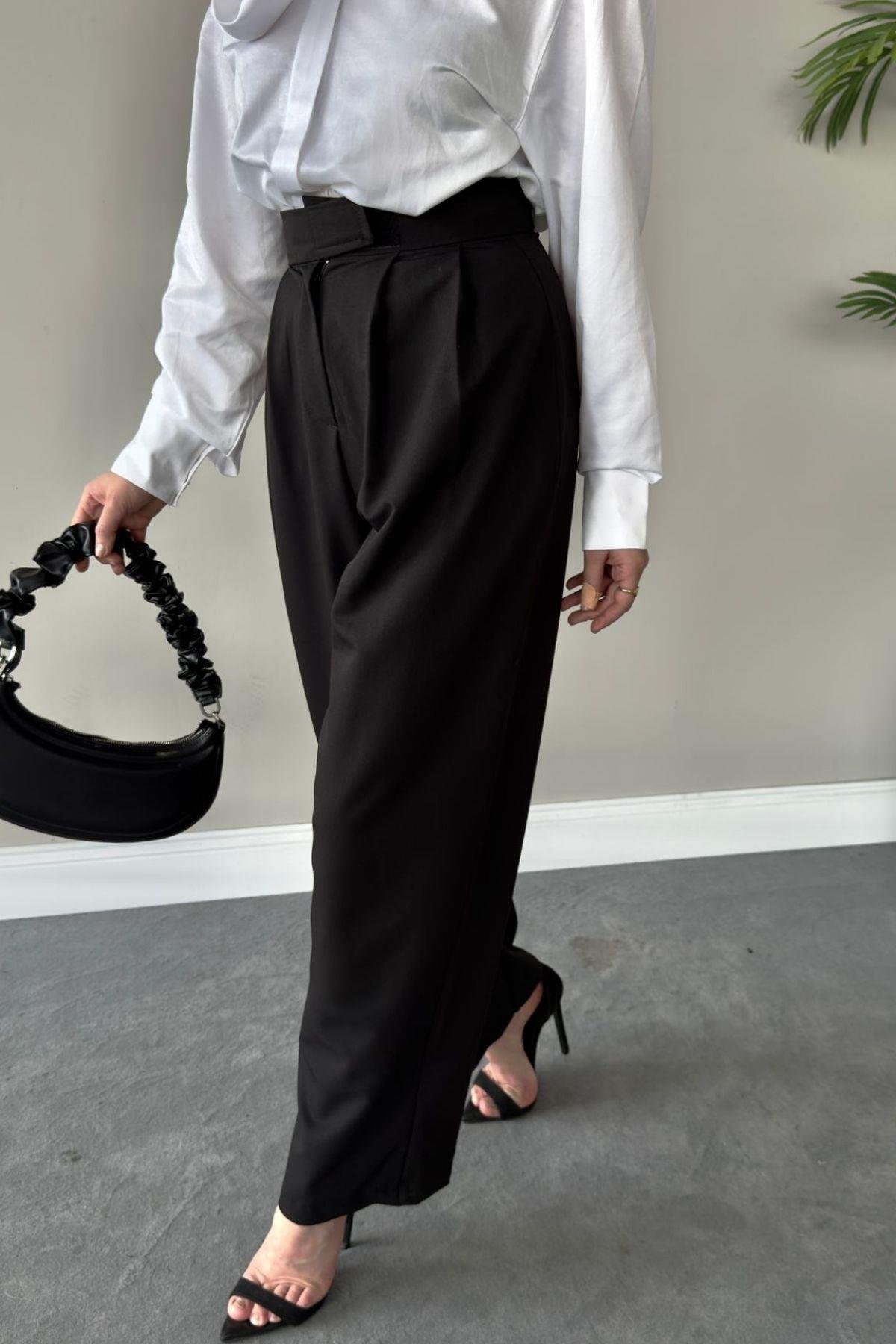 Tia Çıtçıtlı Palazzo Pantolon Siyah, Fiyatları 